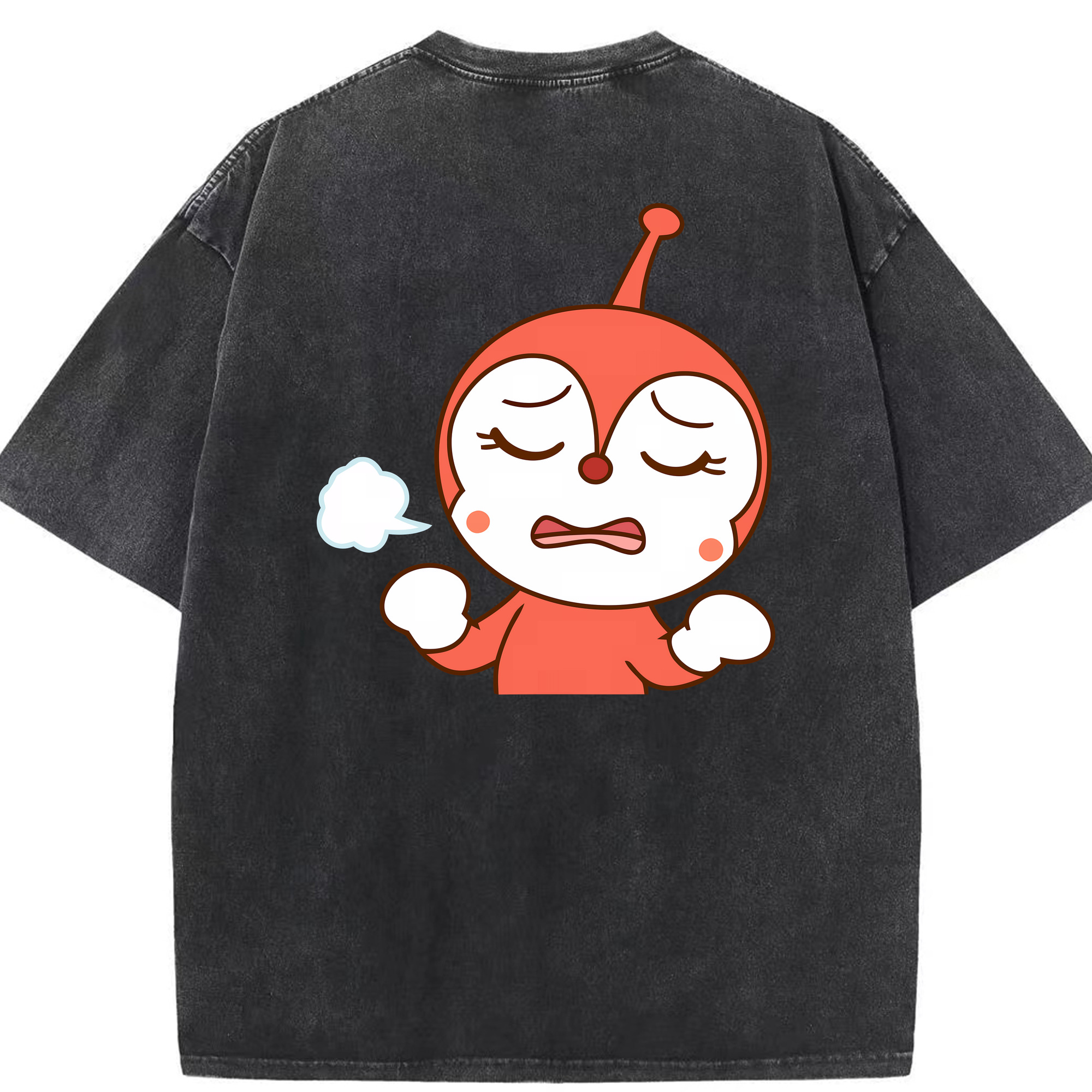 （画像用） アンパンマン Anpanman 綿100% ヴィンテージ風 半袖Tシャツ（背面プリント）