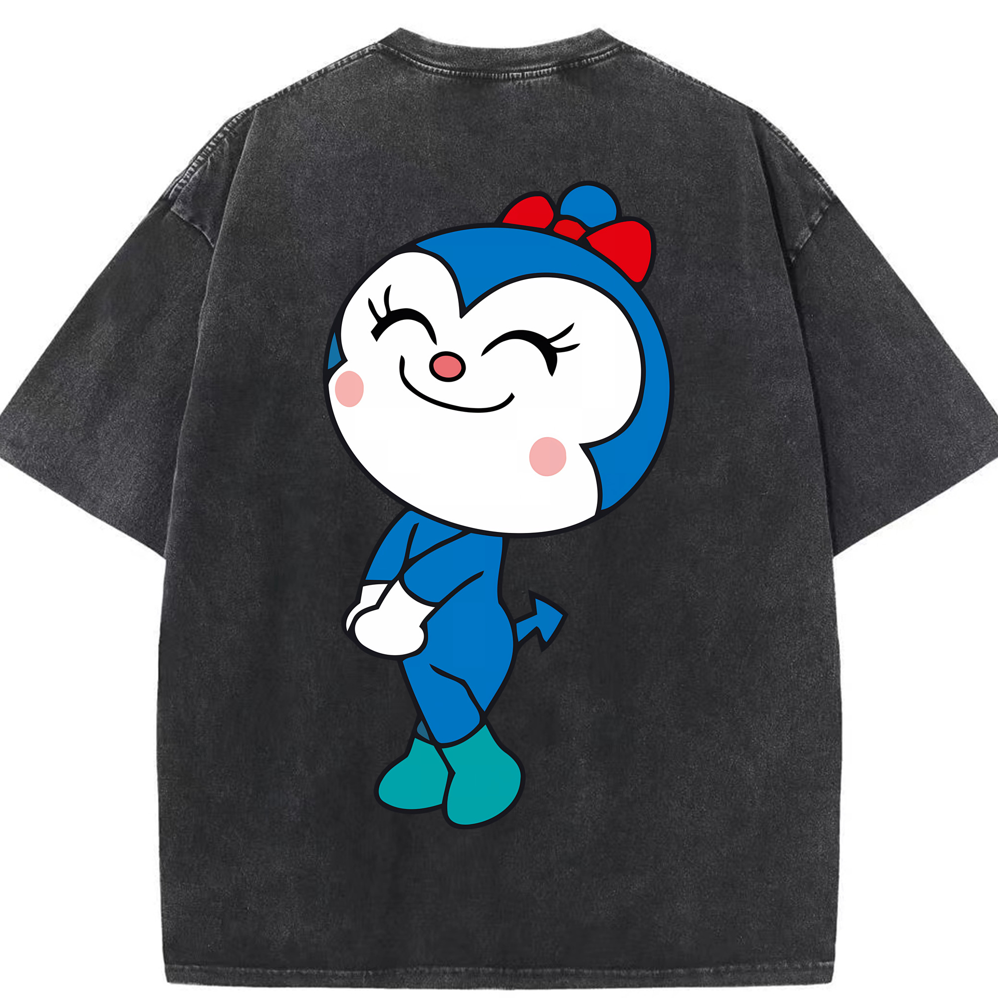 （画像用） アンパンマン Anpanman 綿100% ヴィンテージ風 半袖Tシャツ（背面プリント）