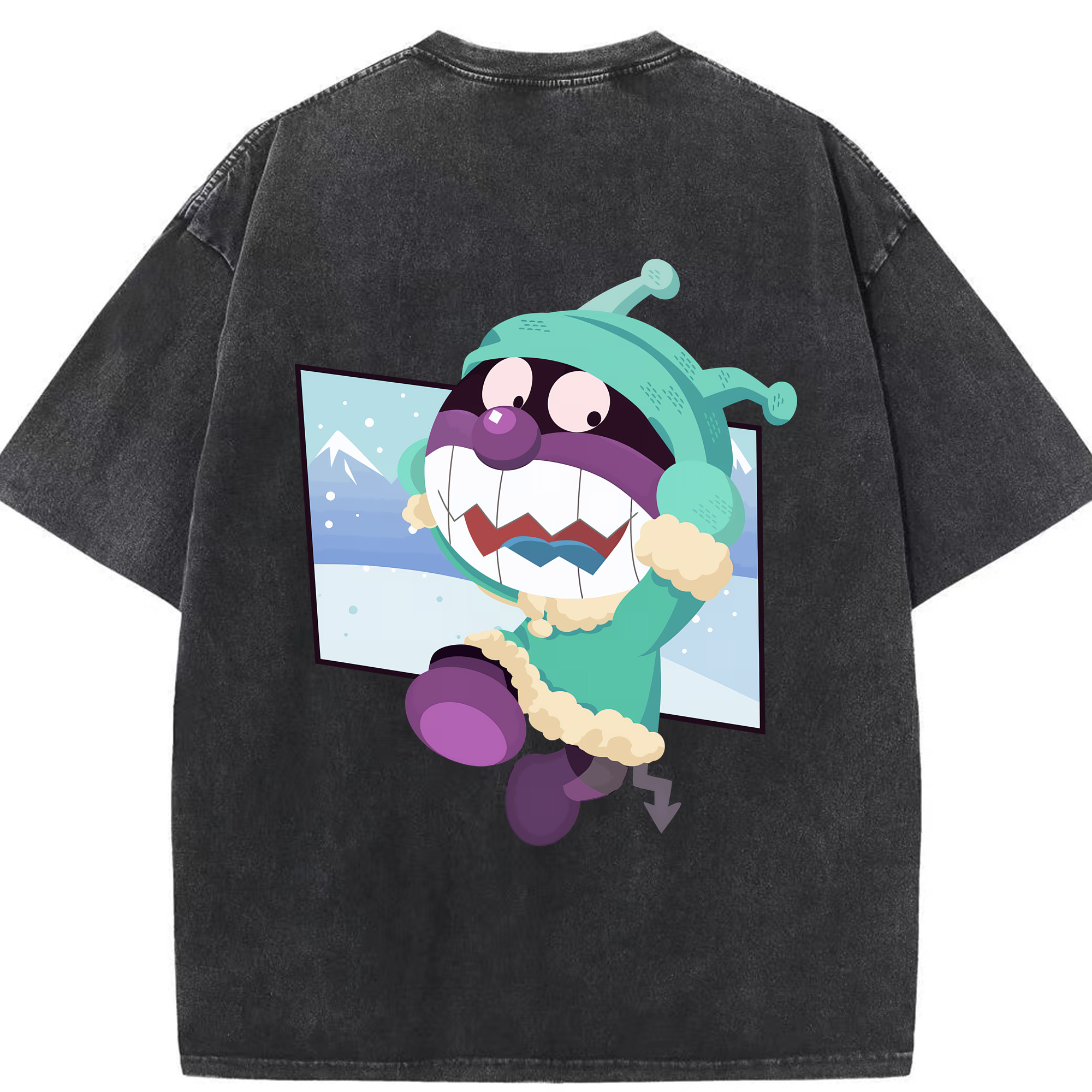 （画像用） アンパンマン Anpanman 綿100% ヴィンテージ風 半袖Tシャツ（背面プリント）