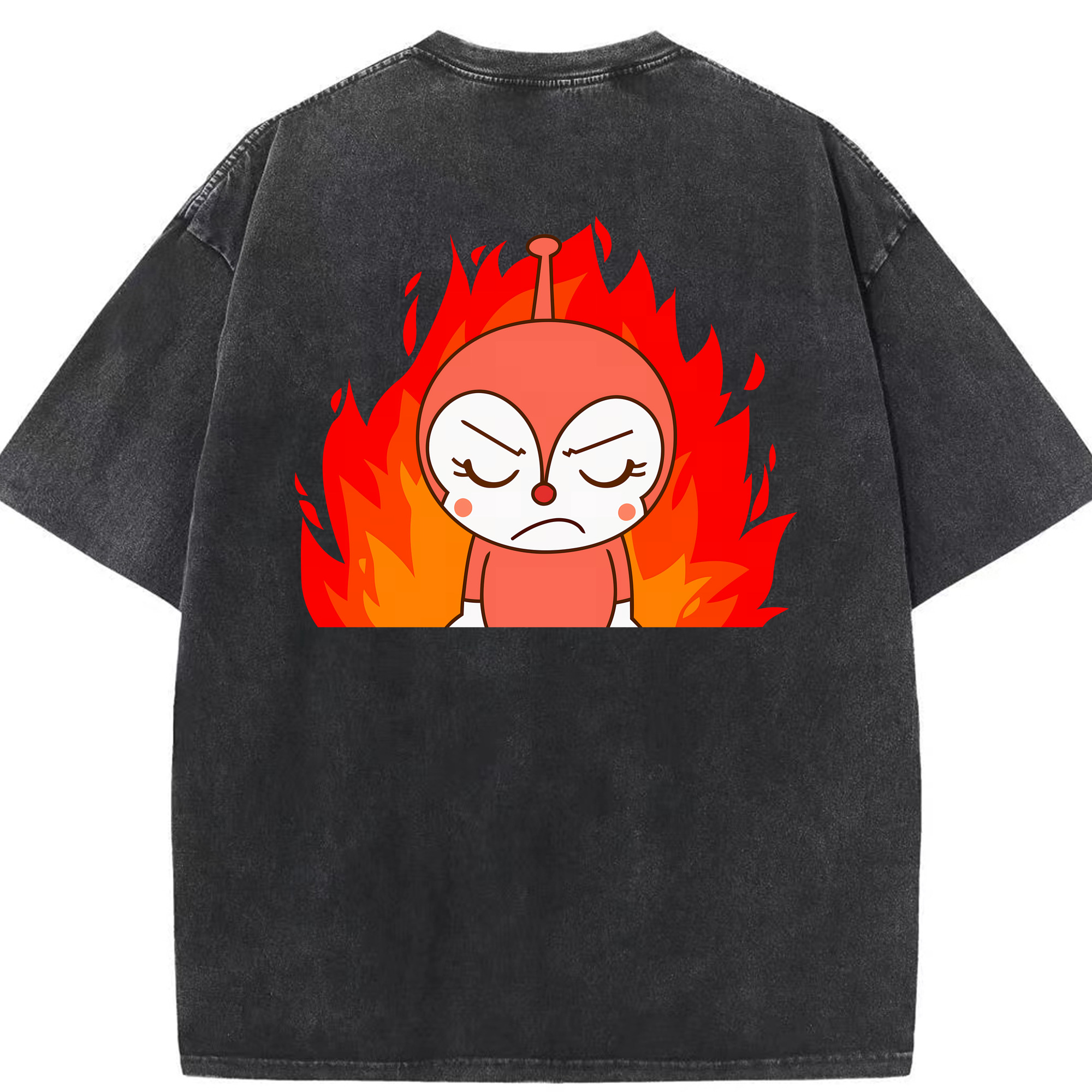 （画像用） アンパンマン Anpanman 綿100% ヴィンテージ風 半袖Tシャツ（背面プリント）