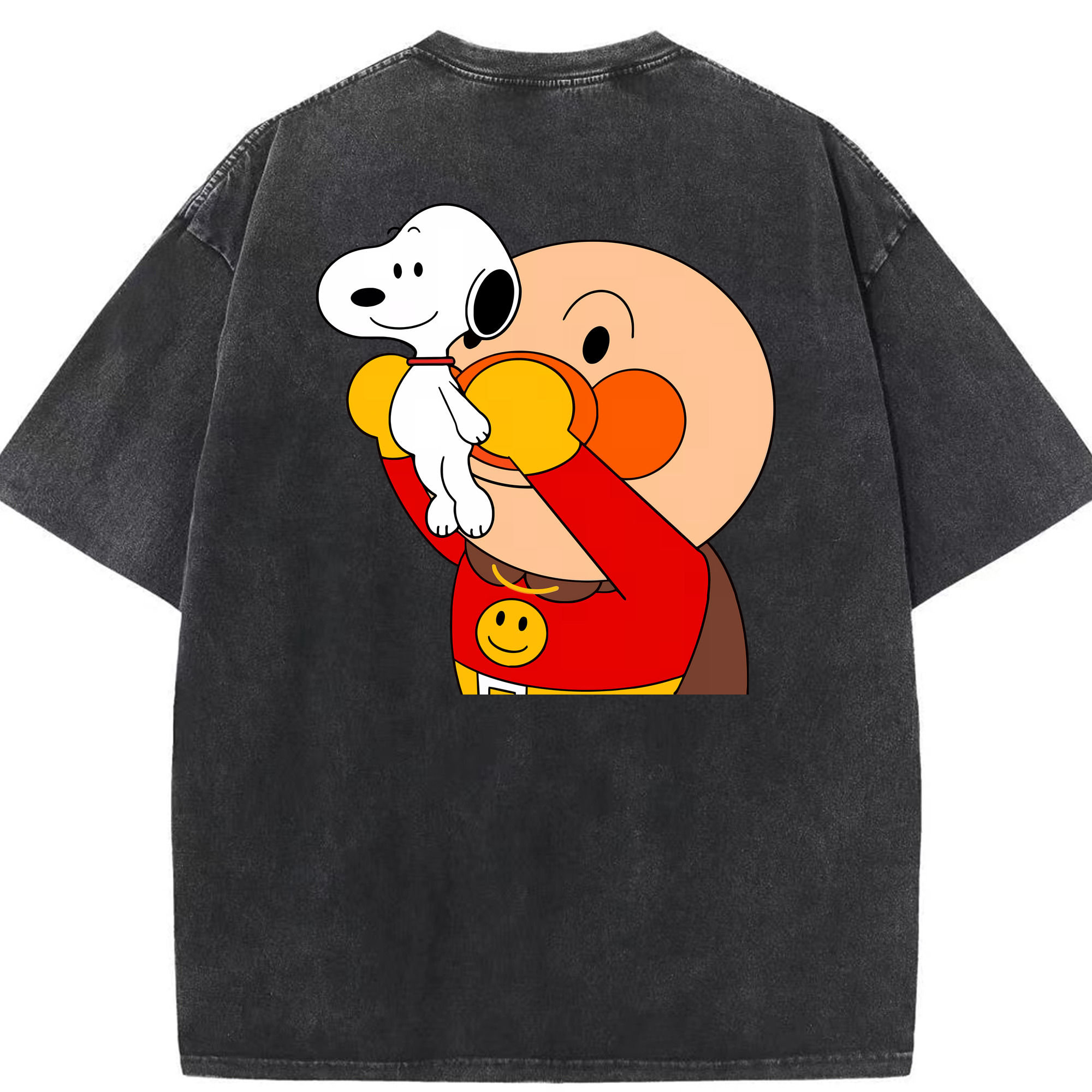 （画像用） アンパンマン Anpanman 綿100% ヴィンテージ風 半袖Tシャツ（背面プリント）