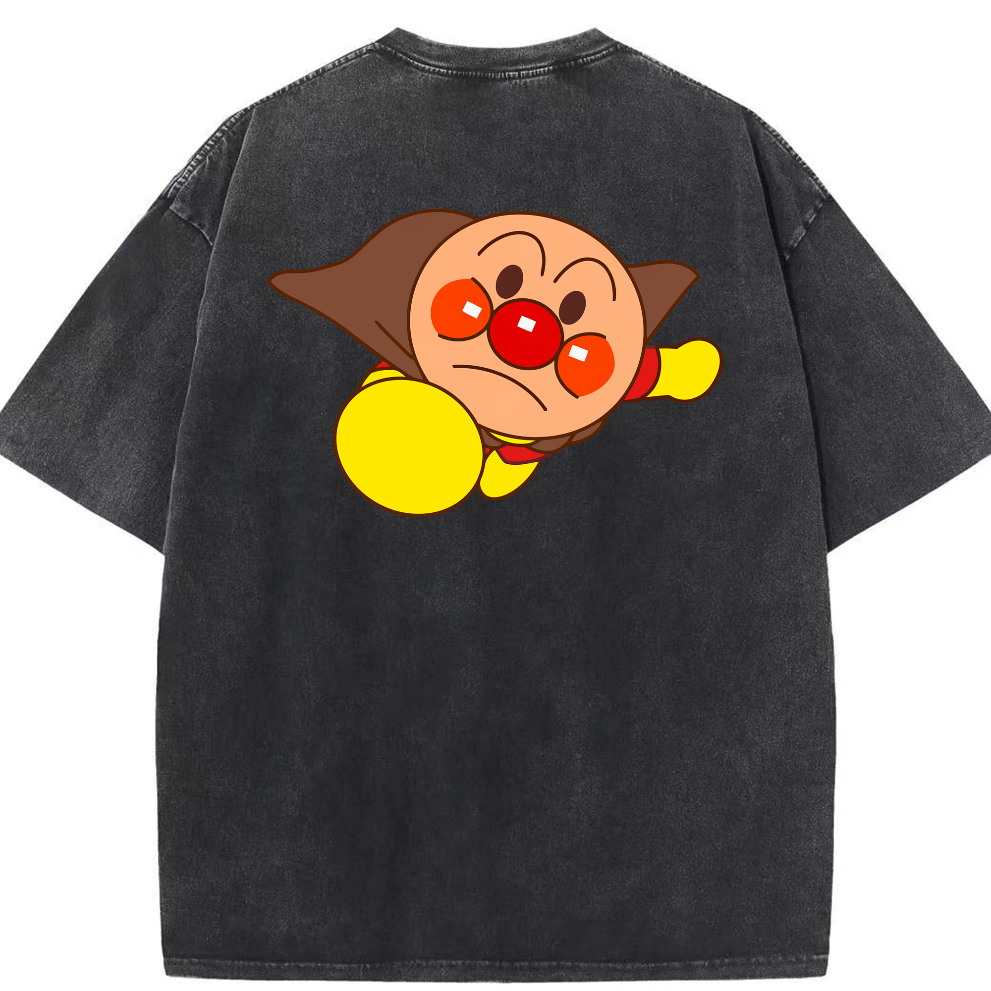（画像用） アンパンマン Anpanman 綿100% ヴィンテージ風 半袖Tシャツ（背面プリント）