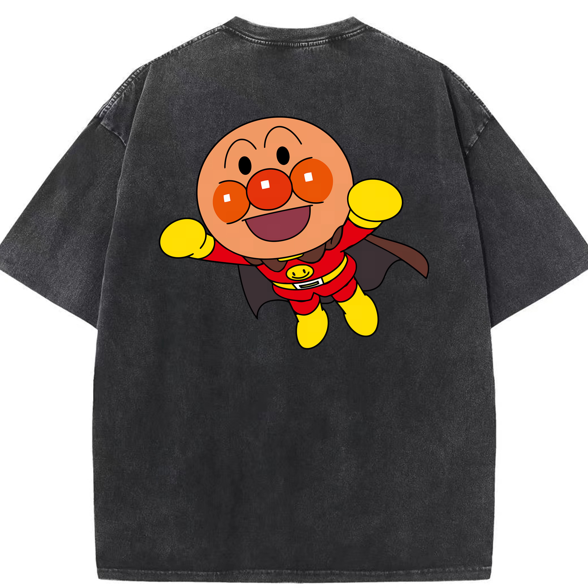 （画像用） アンパンマン Anpanman 綿100% ヴィンテージ風 半袖Tシャツ（背面プリント）