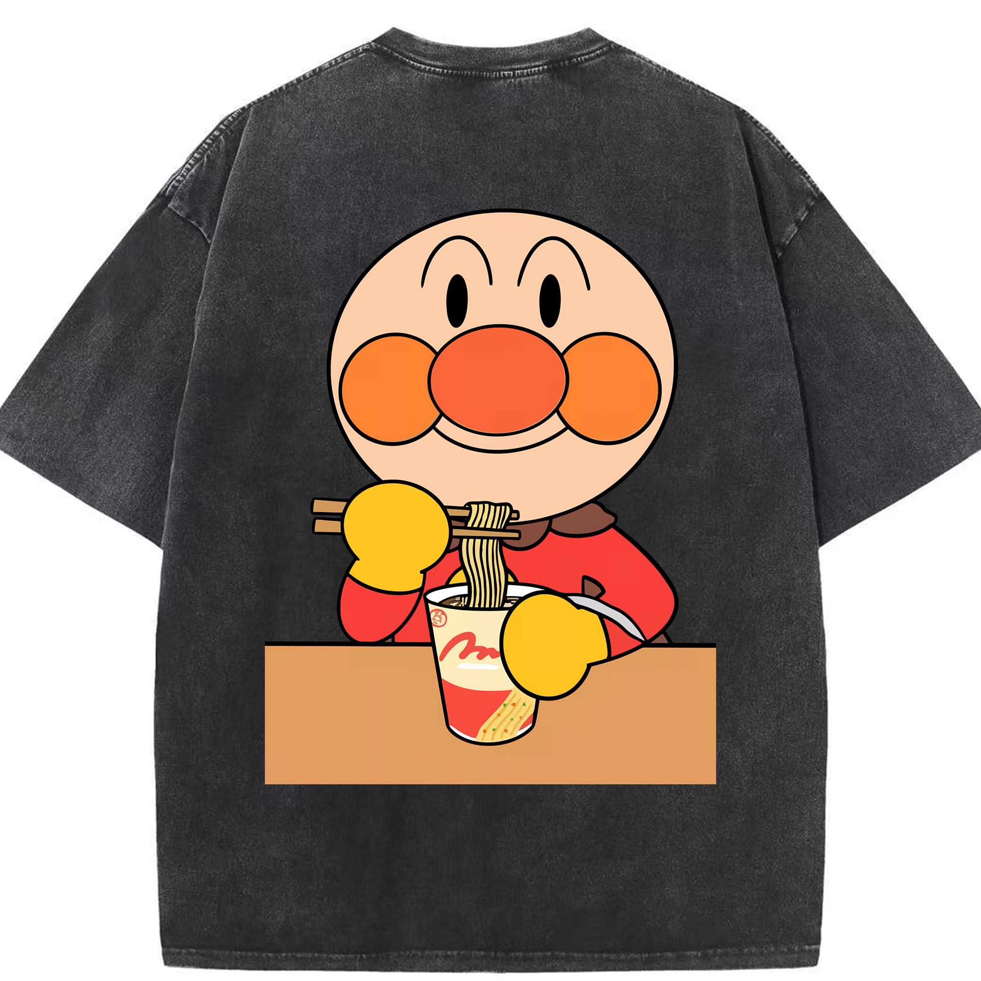 （画像用） アンパンマン Anpanman 綿100% ヴィンテージ風 半袖Tシャツ（背面プリント）