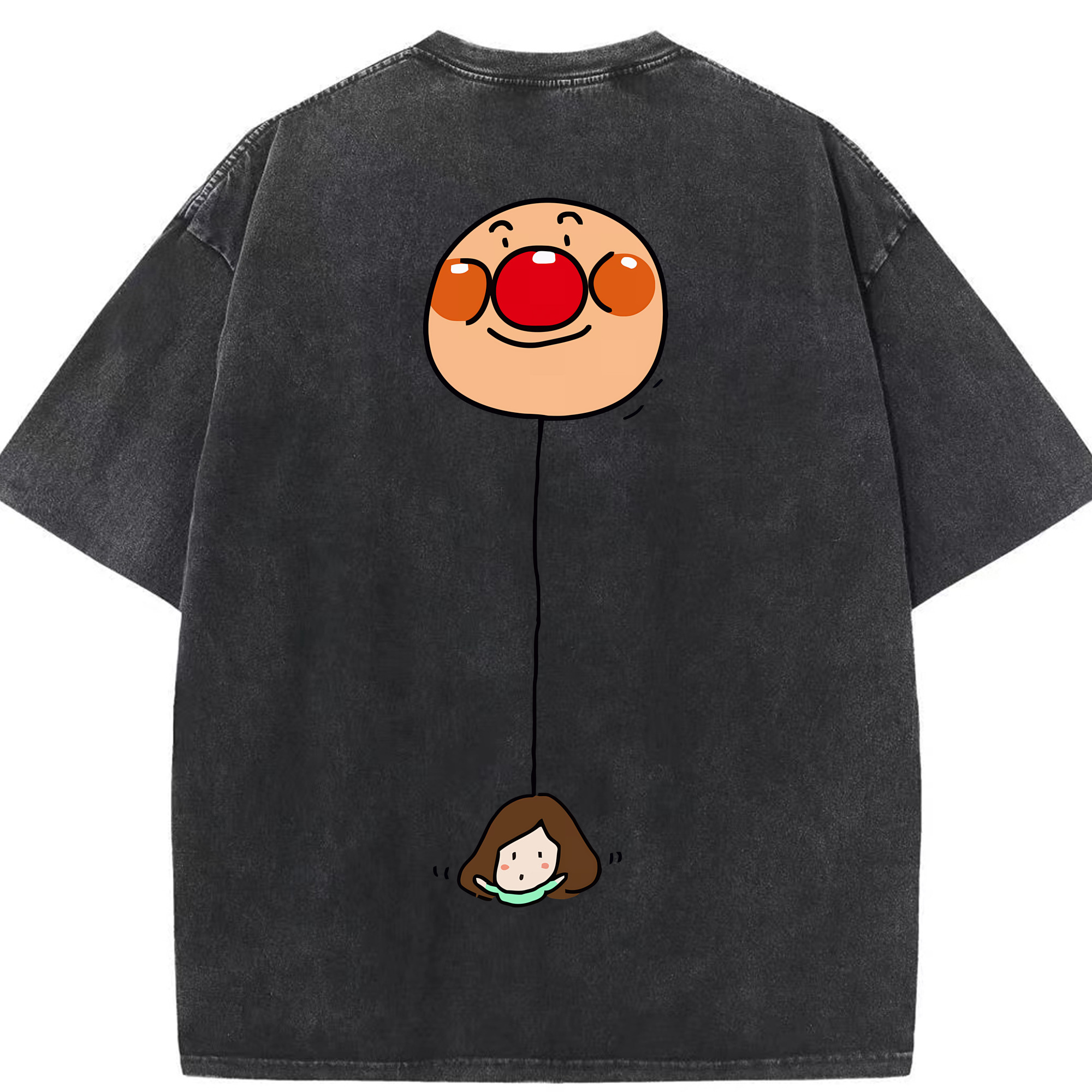 （画像用） アンパンマン Anpanman 綿100% ヴィンテージ風 半袖Tシャツ（背面プリント）