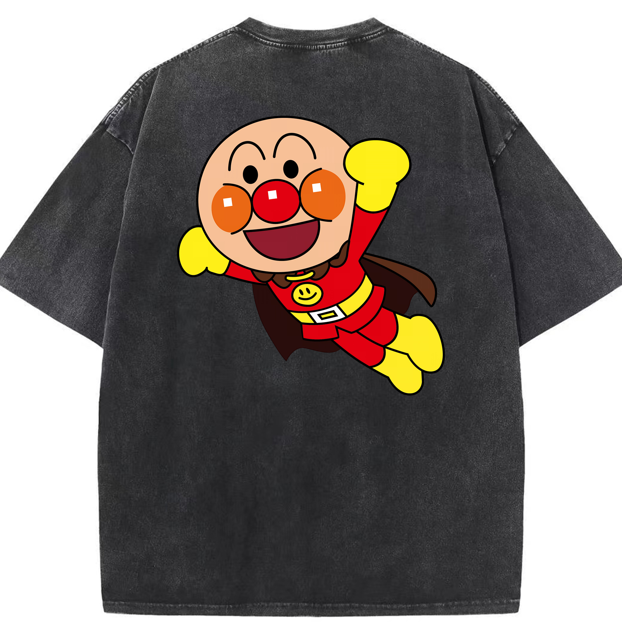 （画像用） アンパンマン Anpanman 綿100% ヴィンテージ風 半袖Tシャツ（背面プリント）