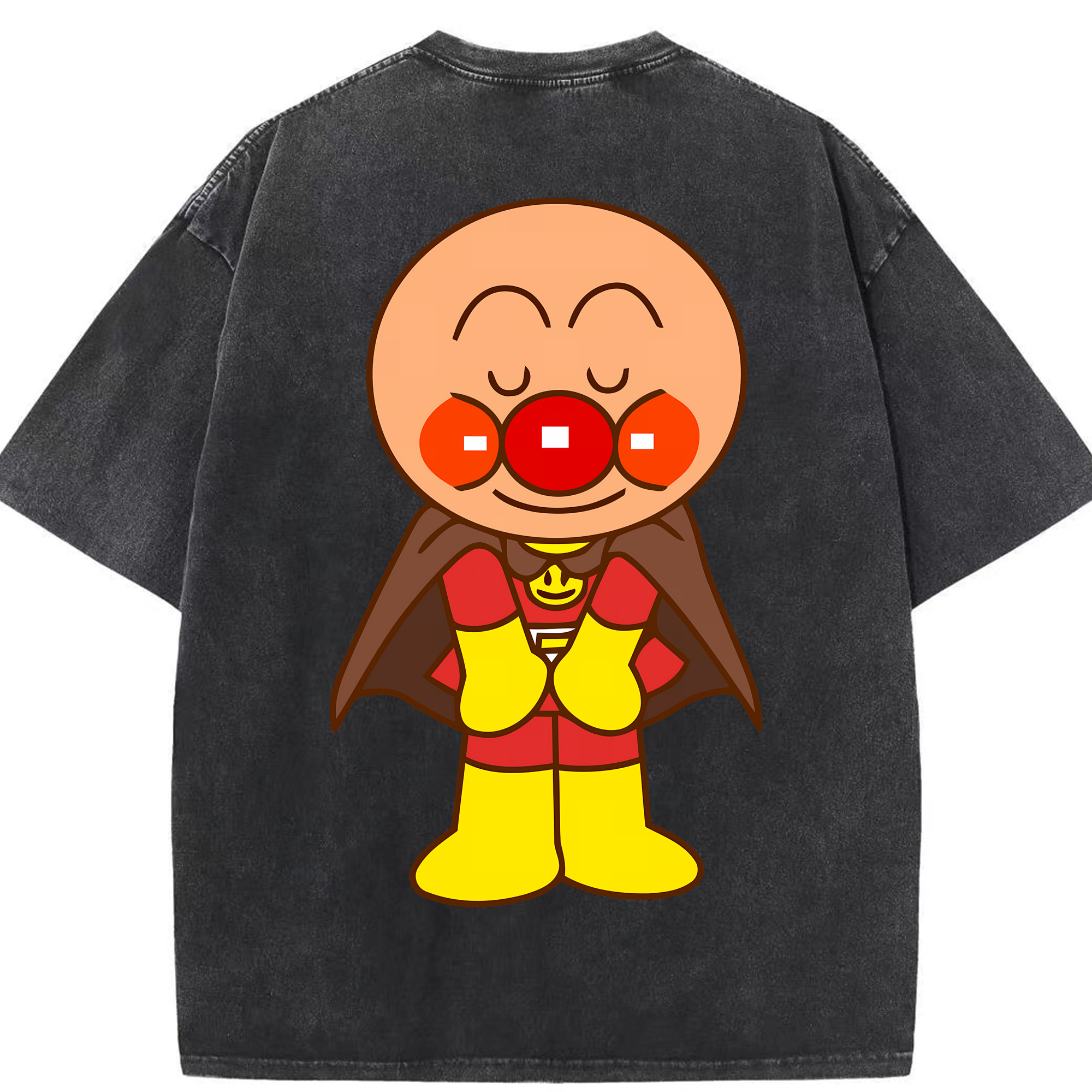 （画像用） アンパンマン Anpanman 綿100% ヴィンテージ風 半袖Tシャツ（背面プリント）