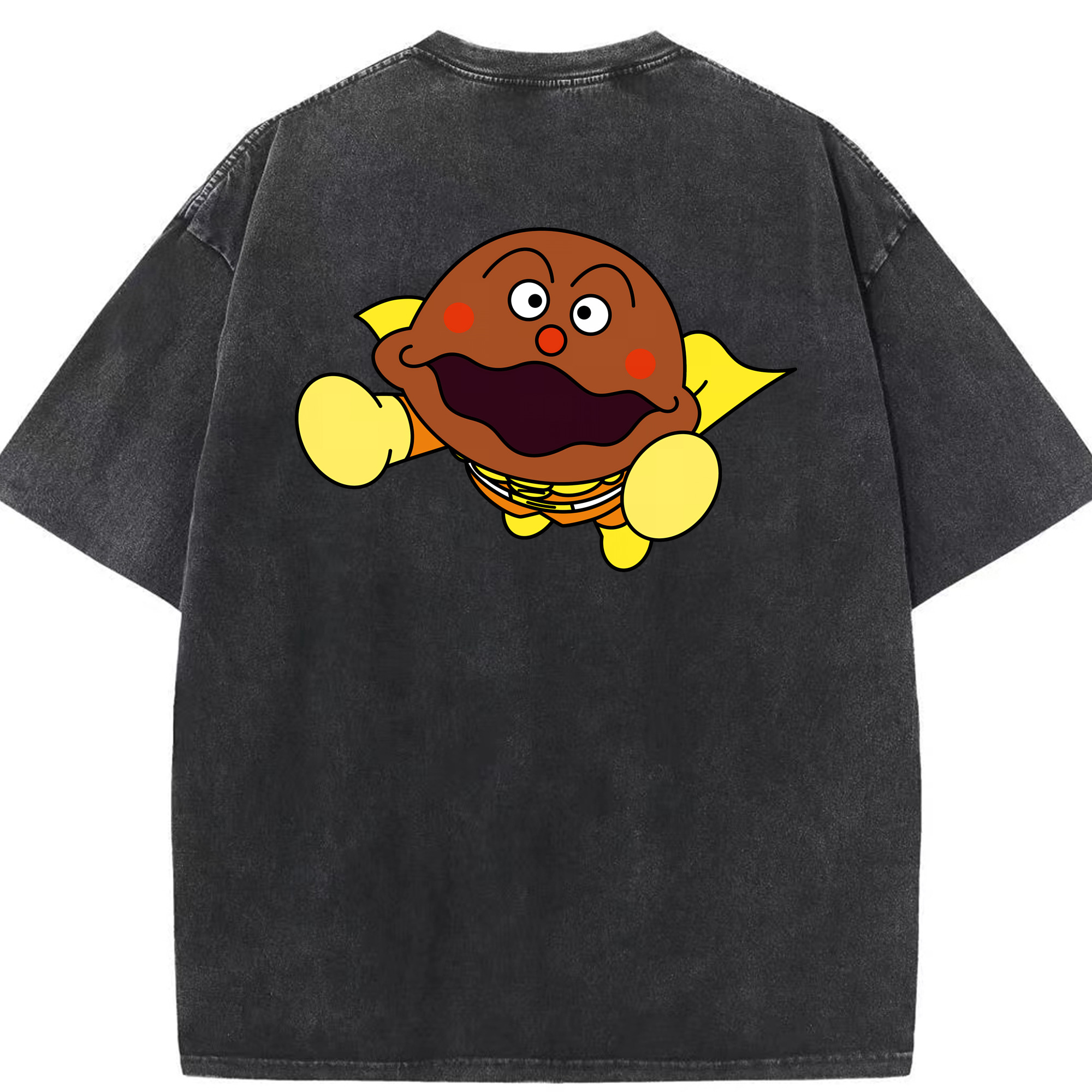 （画像用） アンパンマン Anpanman 綿100% ヴィンテージ風 半袖Tシャツ（背面プリント）