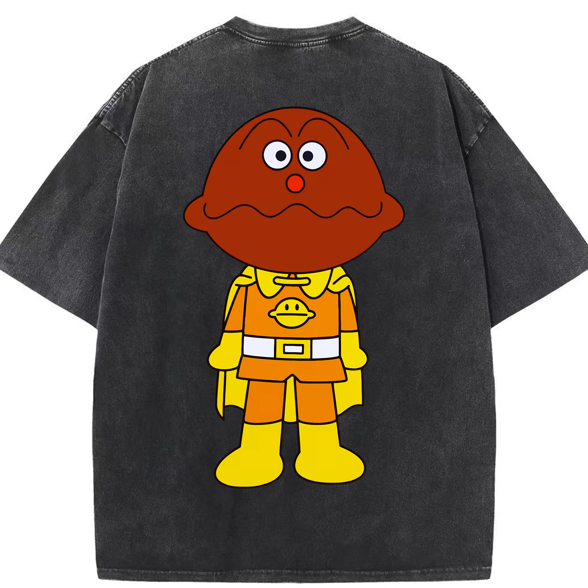（画像用） アンパンマン Anpanman 綿100% ヴィンテージ風 半袖Tシャツ（背面プリント）