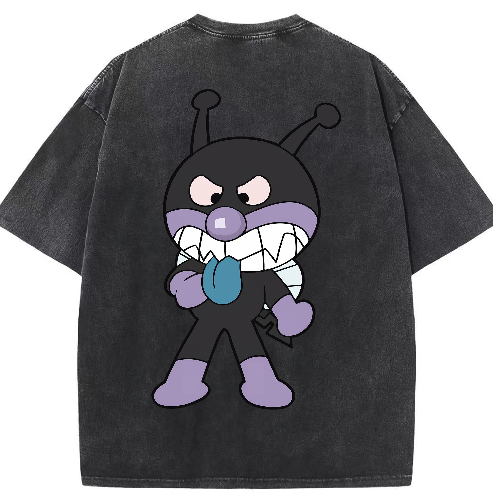 （画像用） アンパンマン Anpanman 綿100% ヴィンテージ風 半袖Tシャツ（背面プリント）