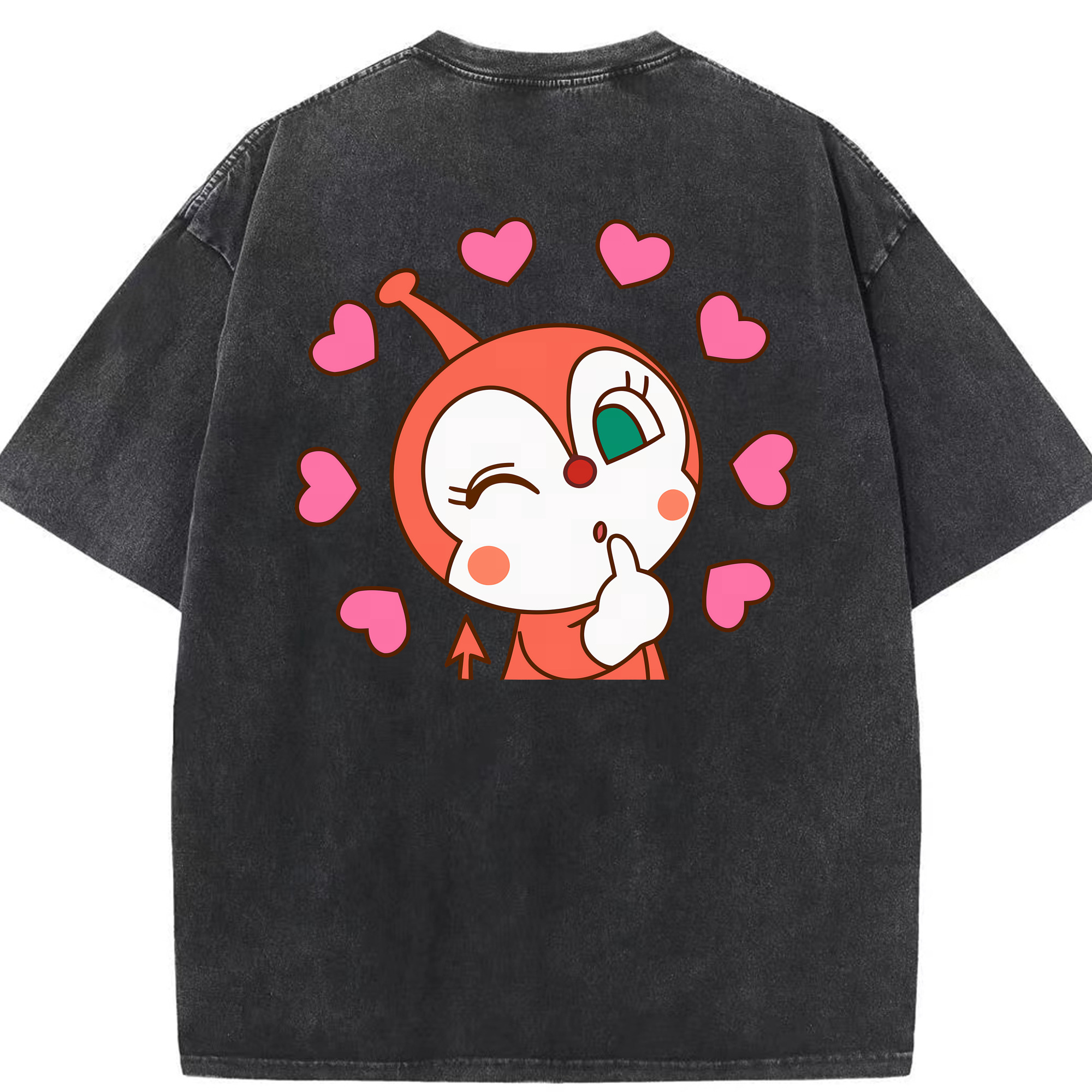 （画像用） アンパンマン Anpanman 綿100% ヴィンテージ風 半袖Tシャツ（背面プリント）