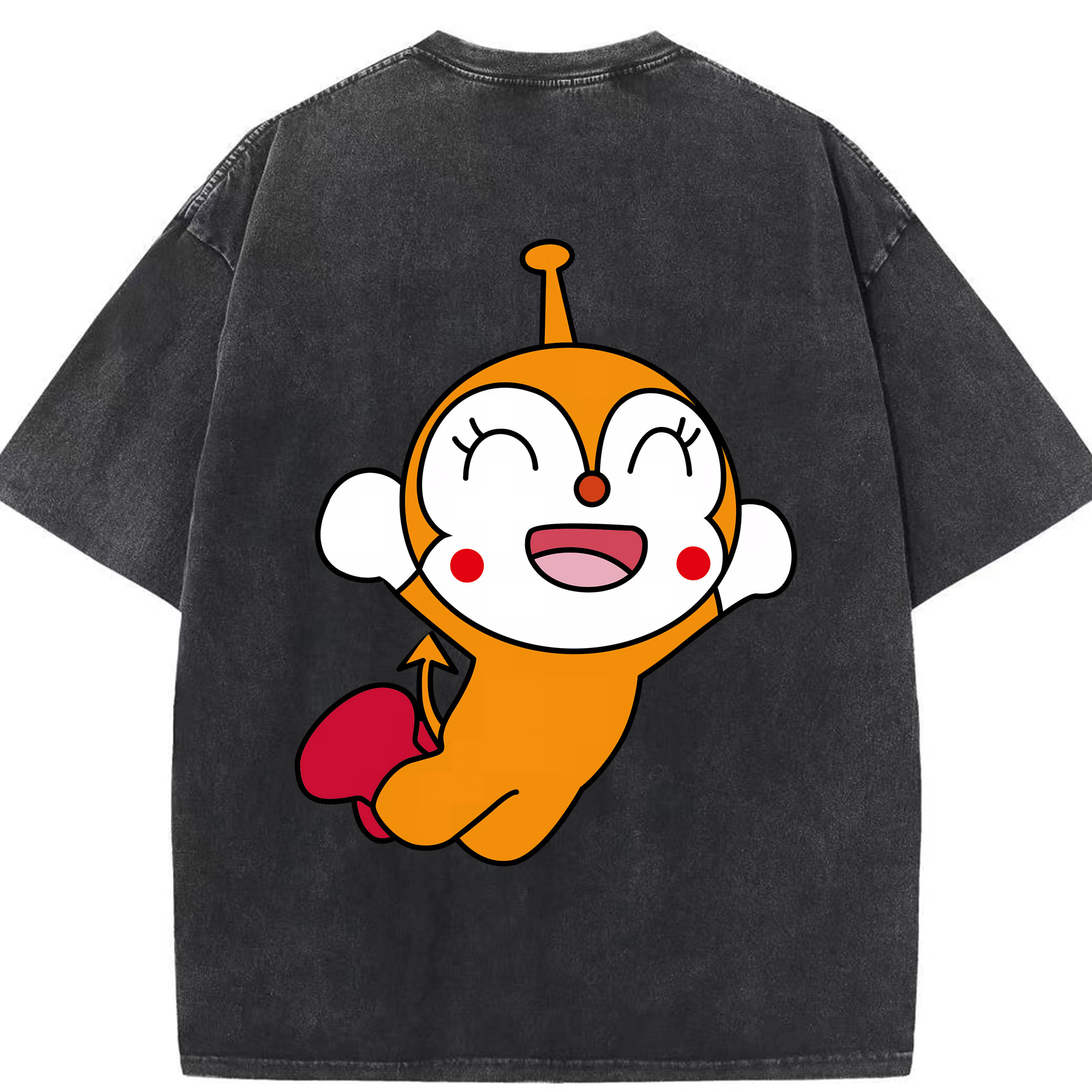 （画像用） アンパンマン Anpanman 綿100% ヴィンテージ風 半袖Tシャツ（背面プリント）