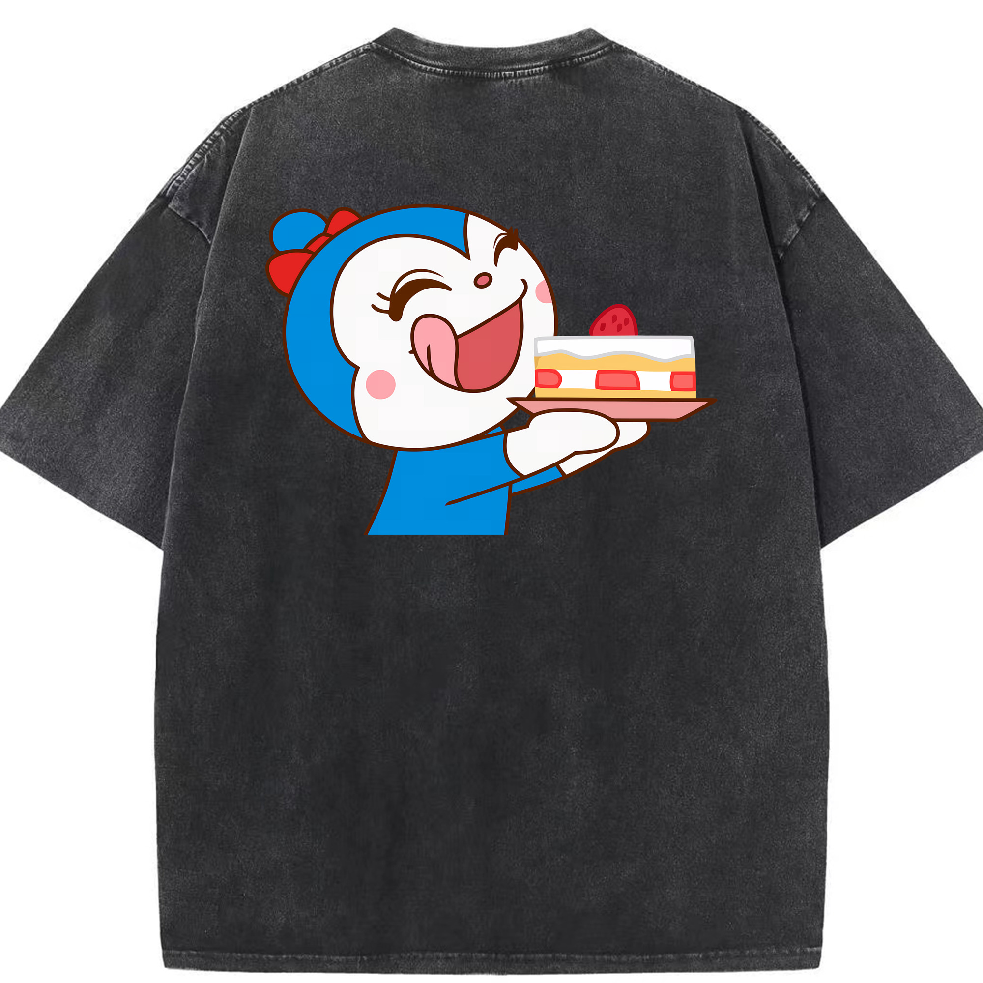 （画像用） アンパンマン Anpanman 綿100% ヴィンテージ風 半袖Tシャツ（背面プリント）