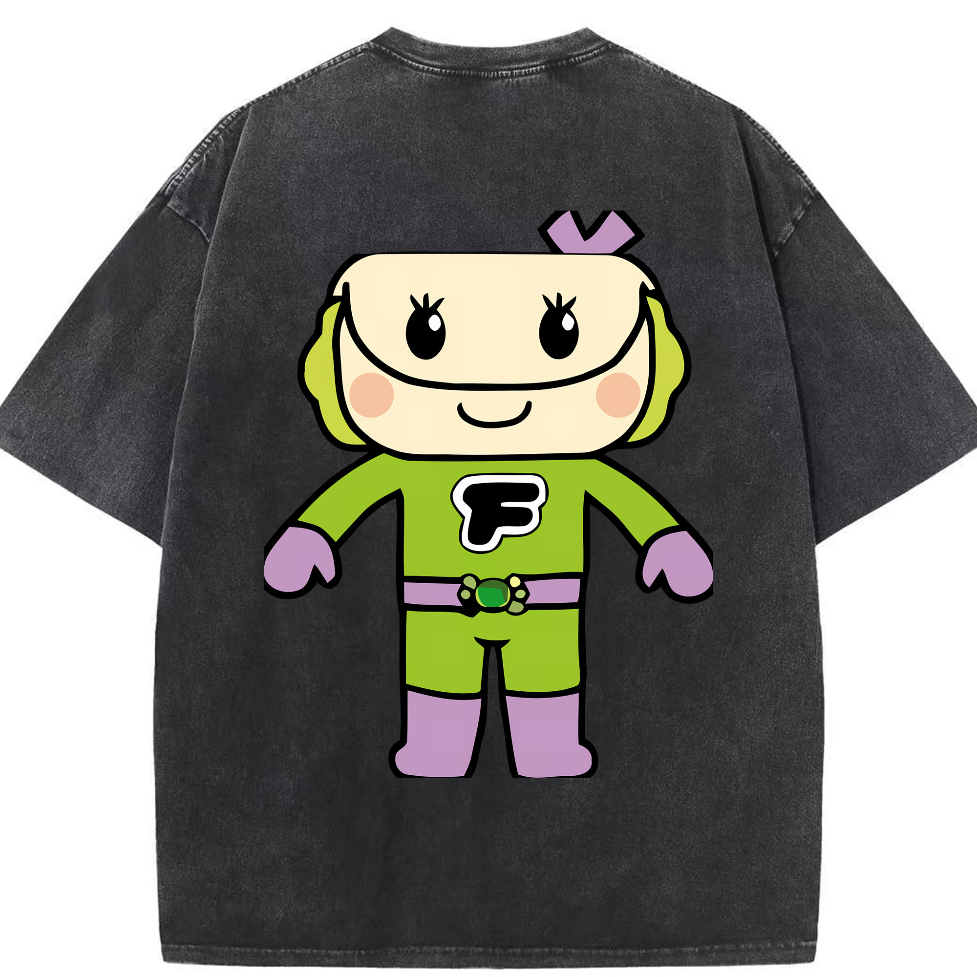（画像用） アンパンマン Anpanman 綿100% ヴィンテージ風 半袖Tシャツ（背面プリント）