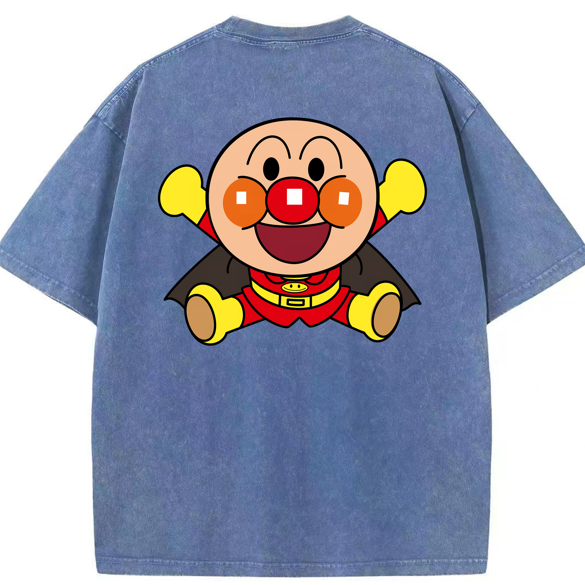（画像用） アンパンマン Anpanman 綿100% ヴィンテージ風 半袖Tシャツ（背面プリント）