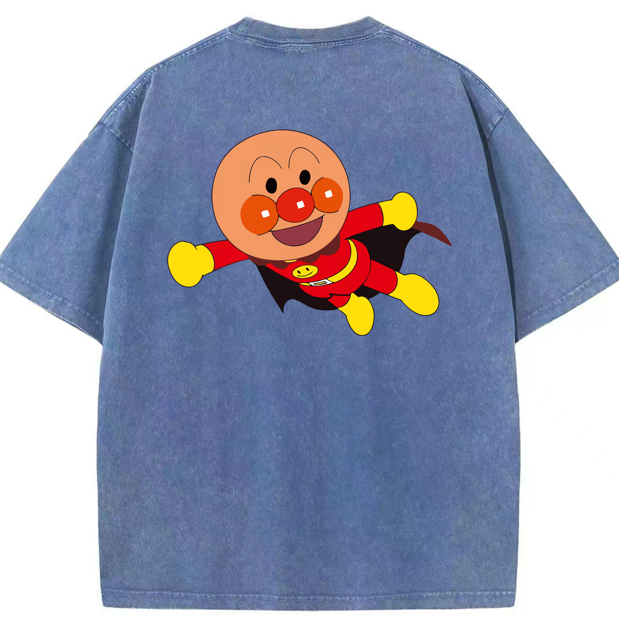 （画像用） アンパンマン Anpanman 綿100% ヴィンテージ風 半袖Tシャツ（背面プリント）