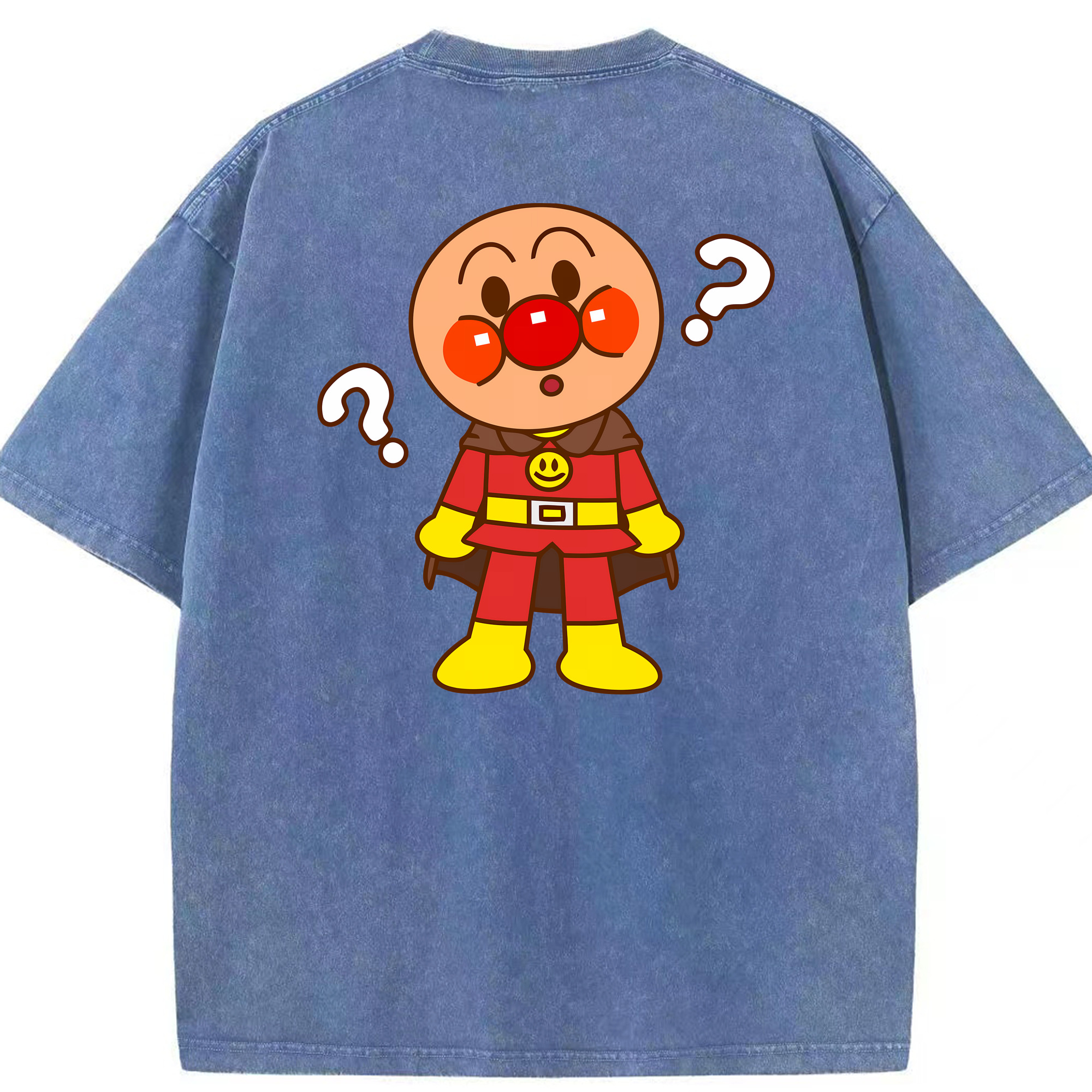 （画像用） アンパンマン Anpanman 綿100% ヴィンテージ風 半袖Tシャツ（背面プリント）