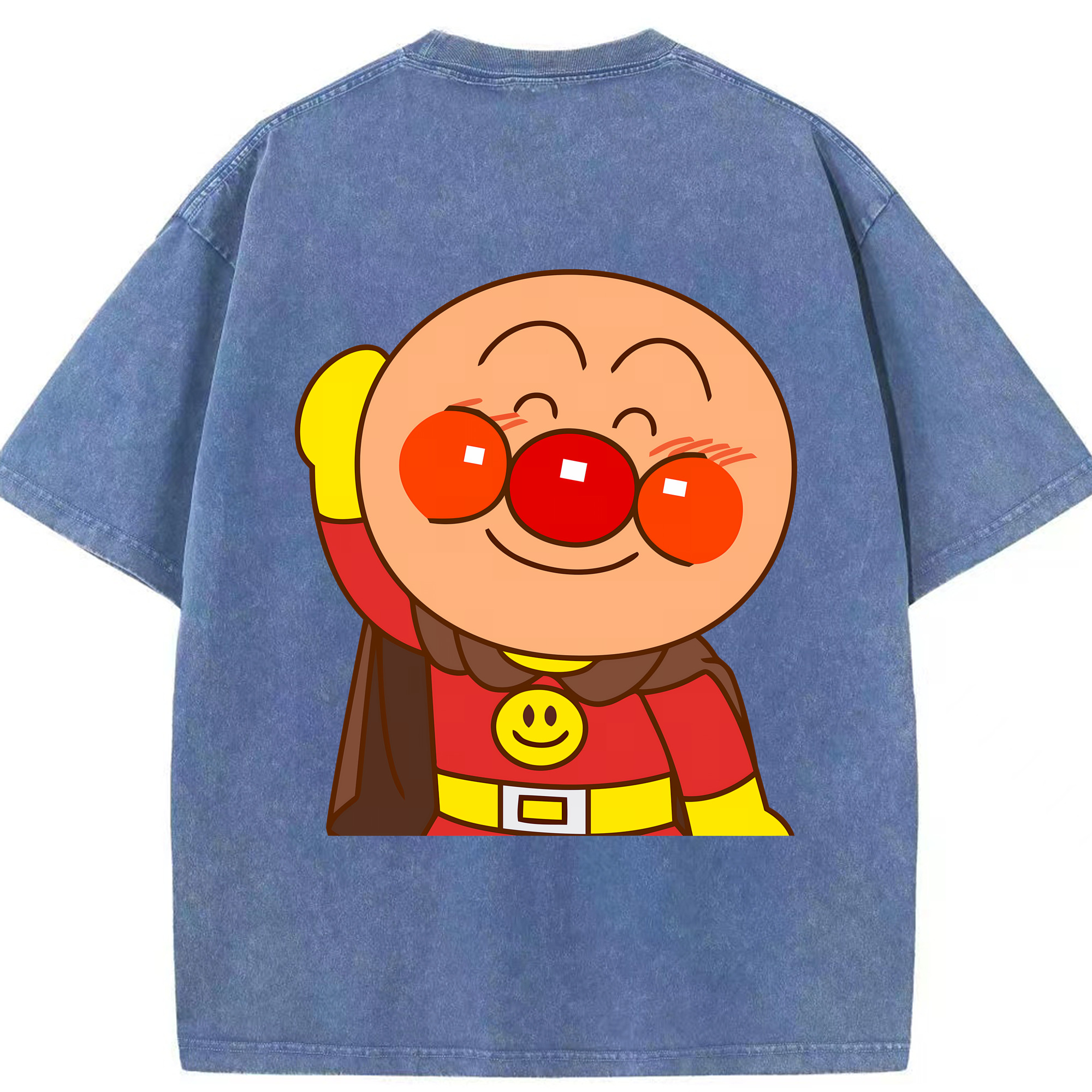 （画像用） アンパンマン Anpanman 綿100% ヴィンテージ風 半袖Tシャツ（背面プリント）