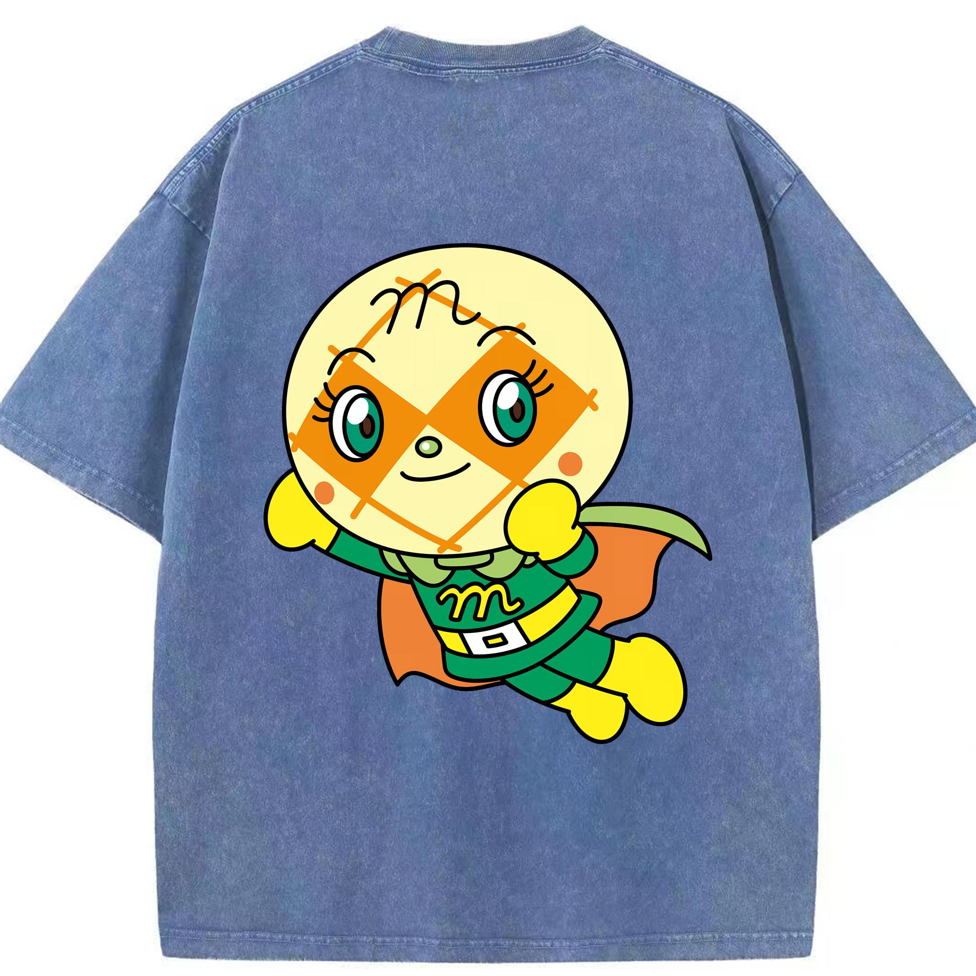 （画像用） アンパンマン Anpanman 綿100% ヴィンテージ風 半袖Tシャツ（背面プリント）