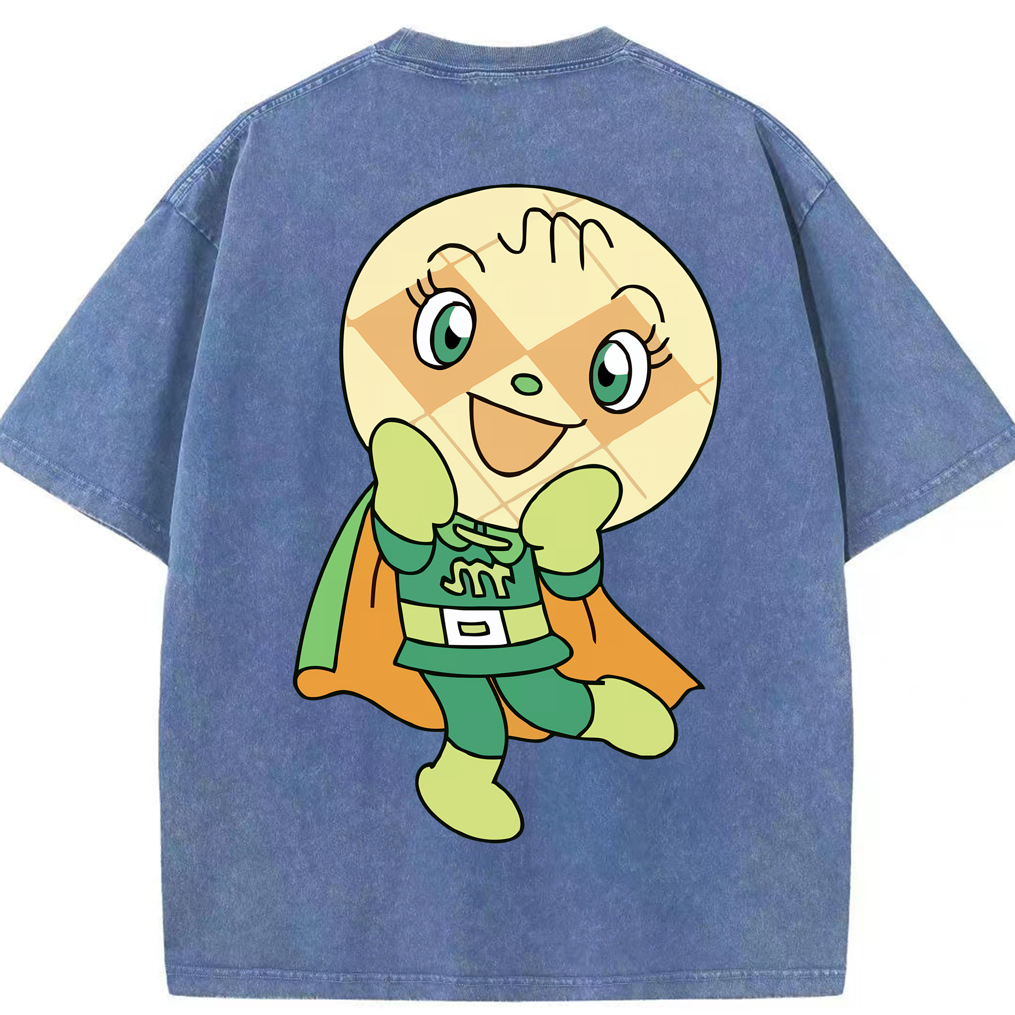 （画像用） アンパンマン Anpanman 綿100% ヴィンテージ風 半袖Tシャツ（背面プリント）