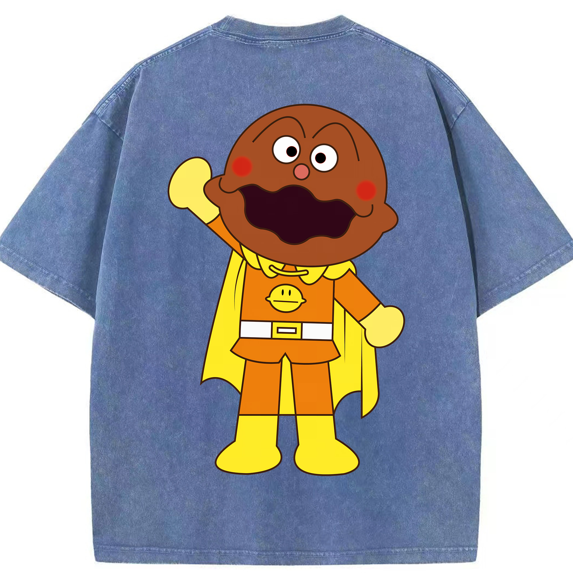 （画像用） アンパンマン Anpanman 綿100% ヴィンテージ風 半袖Tシャツ（背面プリント）