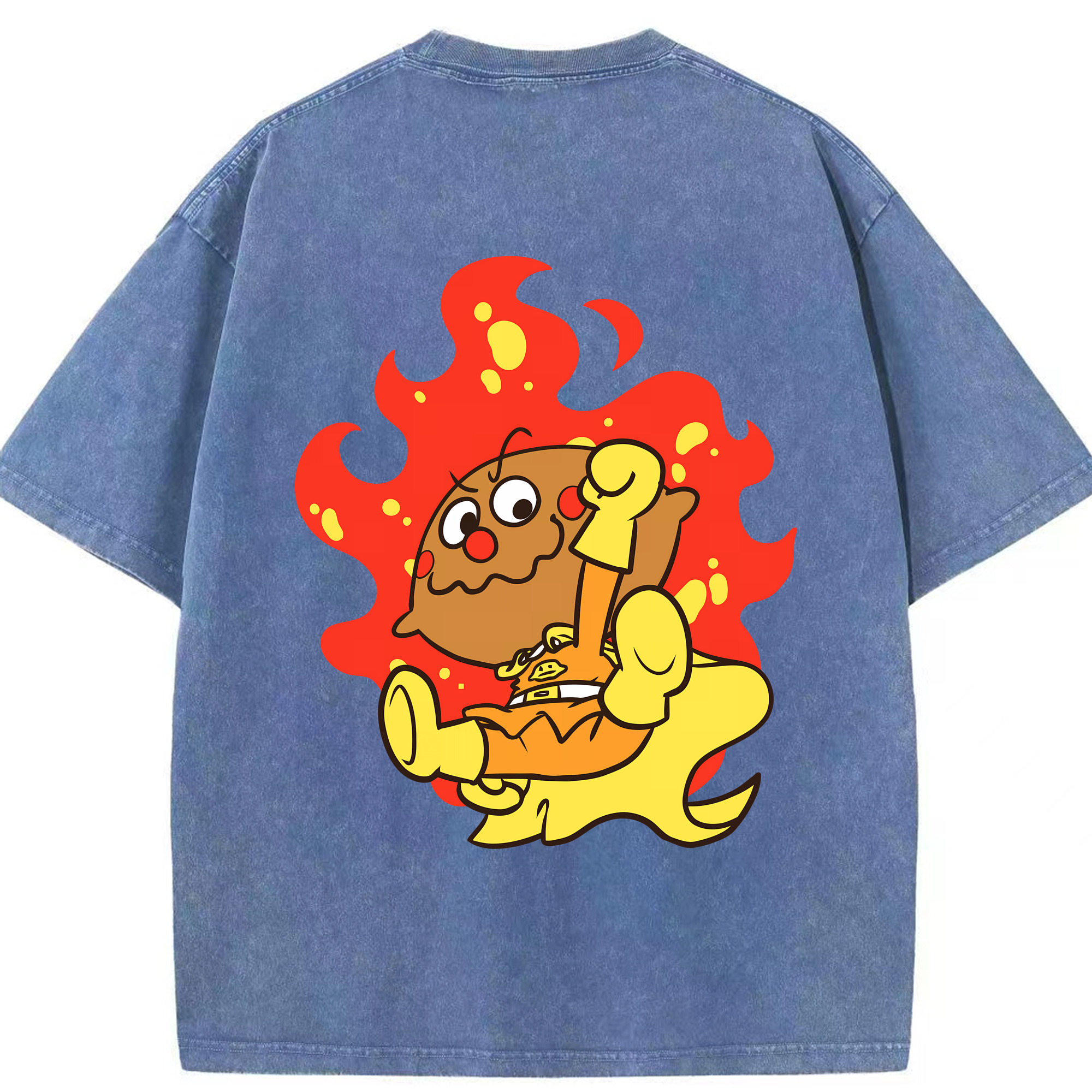 （画像用） アンパンマン Anpanman 綿100% ヴィンテージ風 半袖Tシャツ（背面プリント）