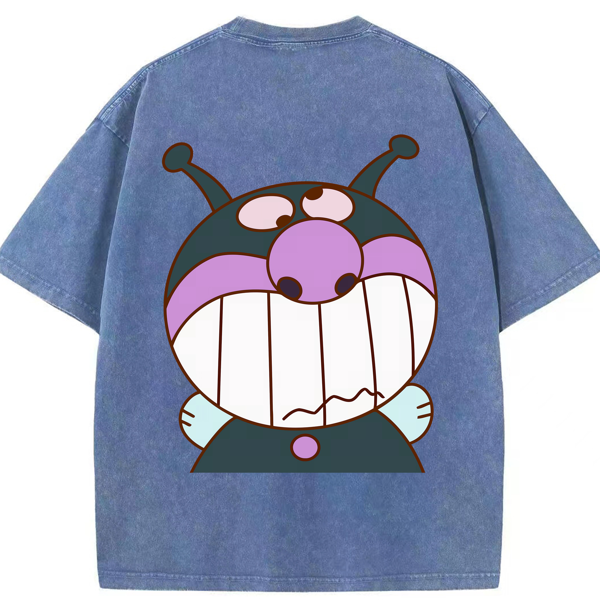 （画像用） アンパンマン Anpanman 綿100% ヴィンテージ風 半袖Tシャツ（背面プリント）