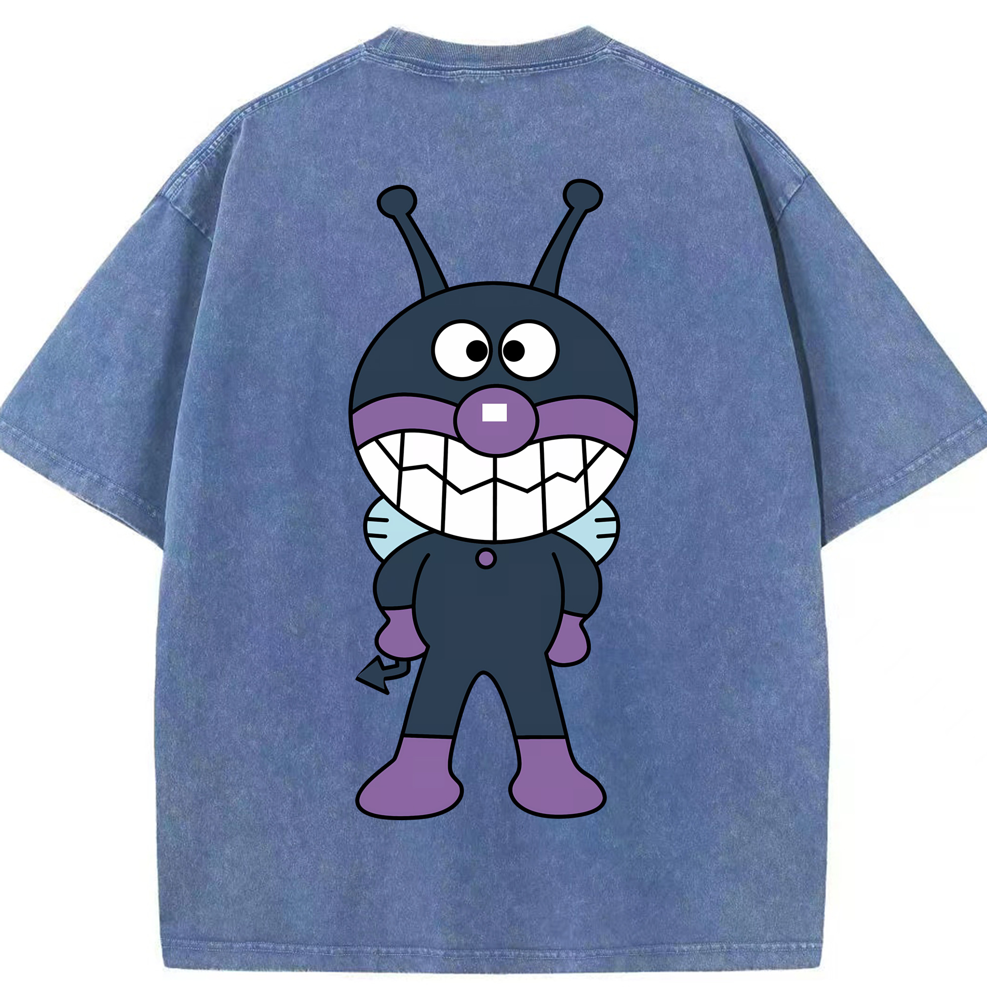 （画像用） アンパンマン Anpanman 綿100% ヴィンテージ風 半袖Tシャツ（背面プリント）