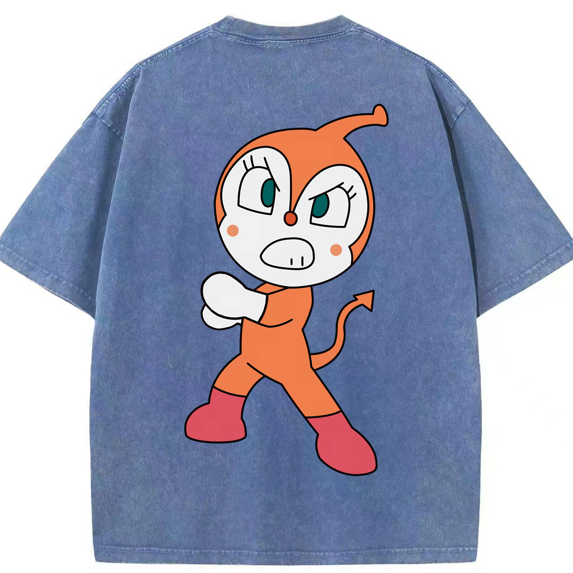 （画像用） アンパンマン Anpanman 綿100% ヴィンテージ風 半袖Tシャツ（背面プリント）