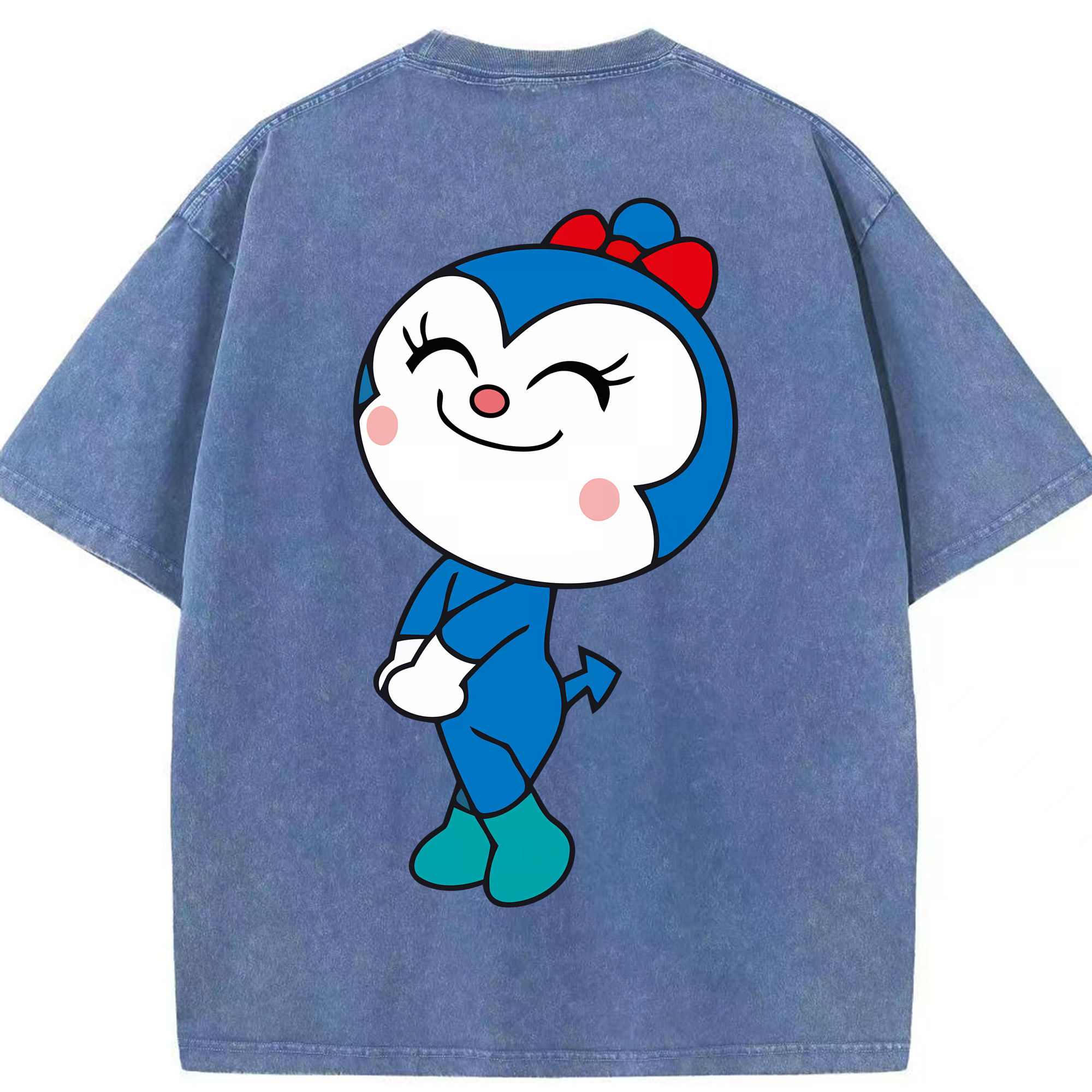 （画像用） アンパンマン Anpanman 綿100% ヴィンテージ風 半袖Tシャツ（背面プリント）
