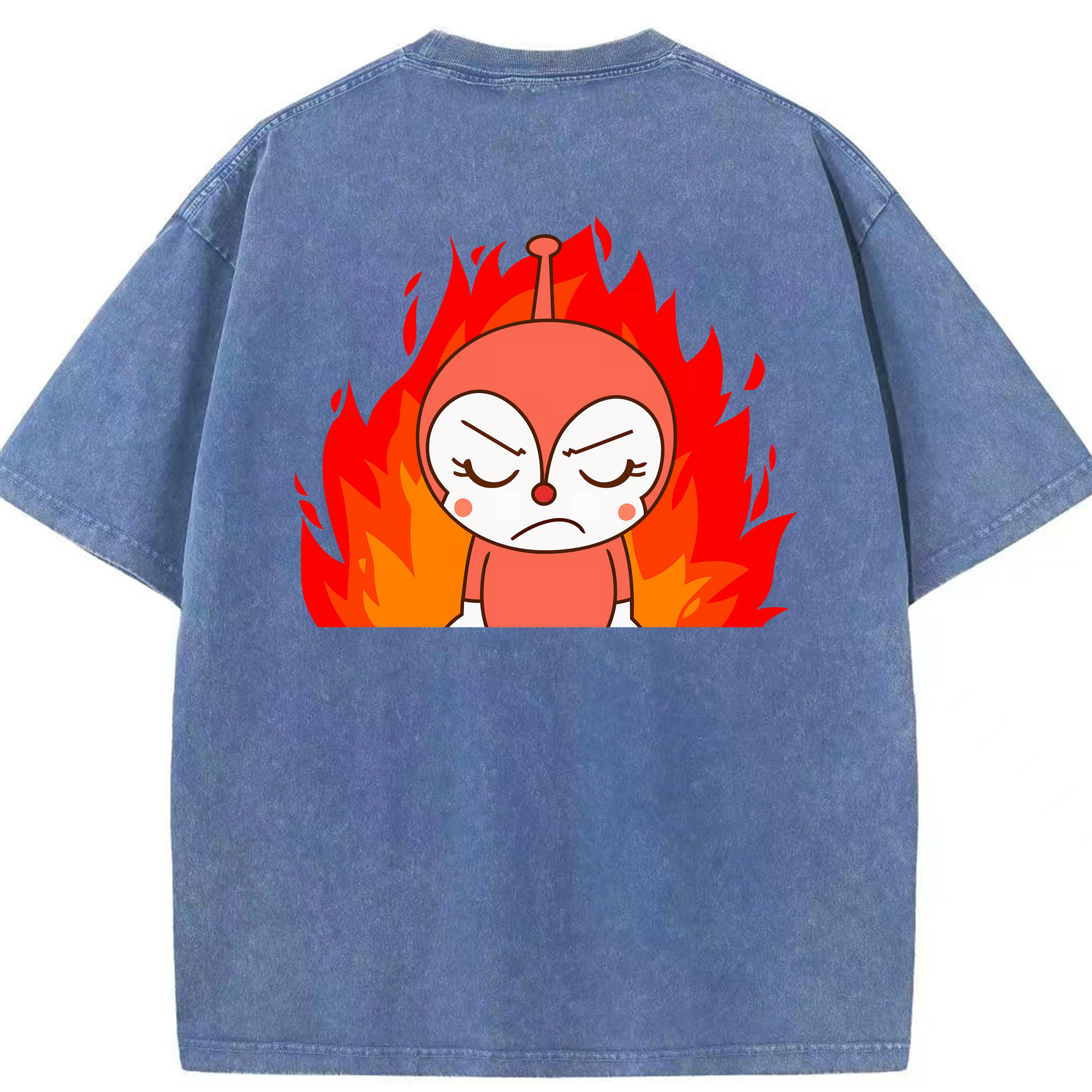 （画像用） アンパンマン Anpanman 綿100% ヴィンテージ風 半袖Tシャツ（背面プリント）