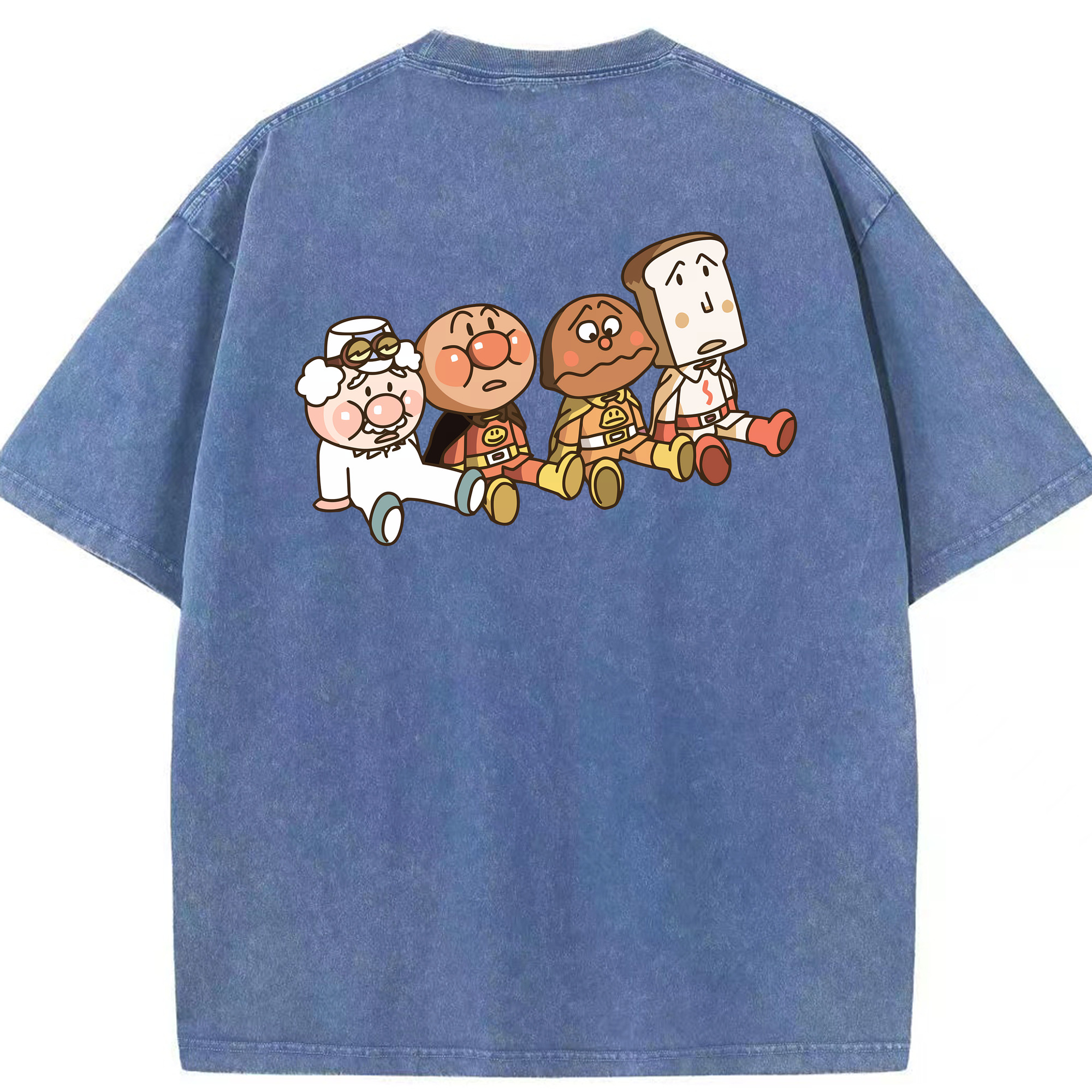 （画像用） アンパンマン Anpanman 綿100% ヴィンテージ風 半袖Tシャツ（背面プリント）