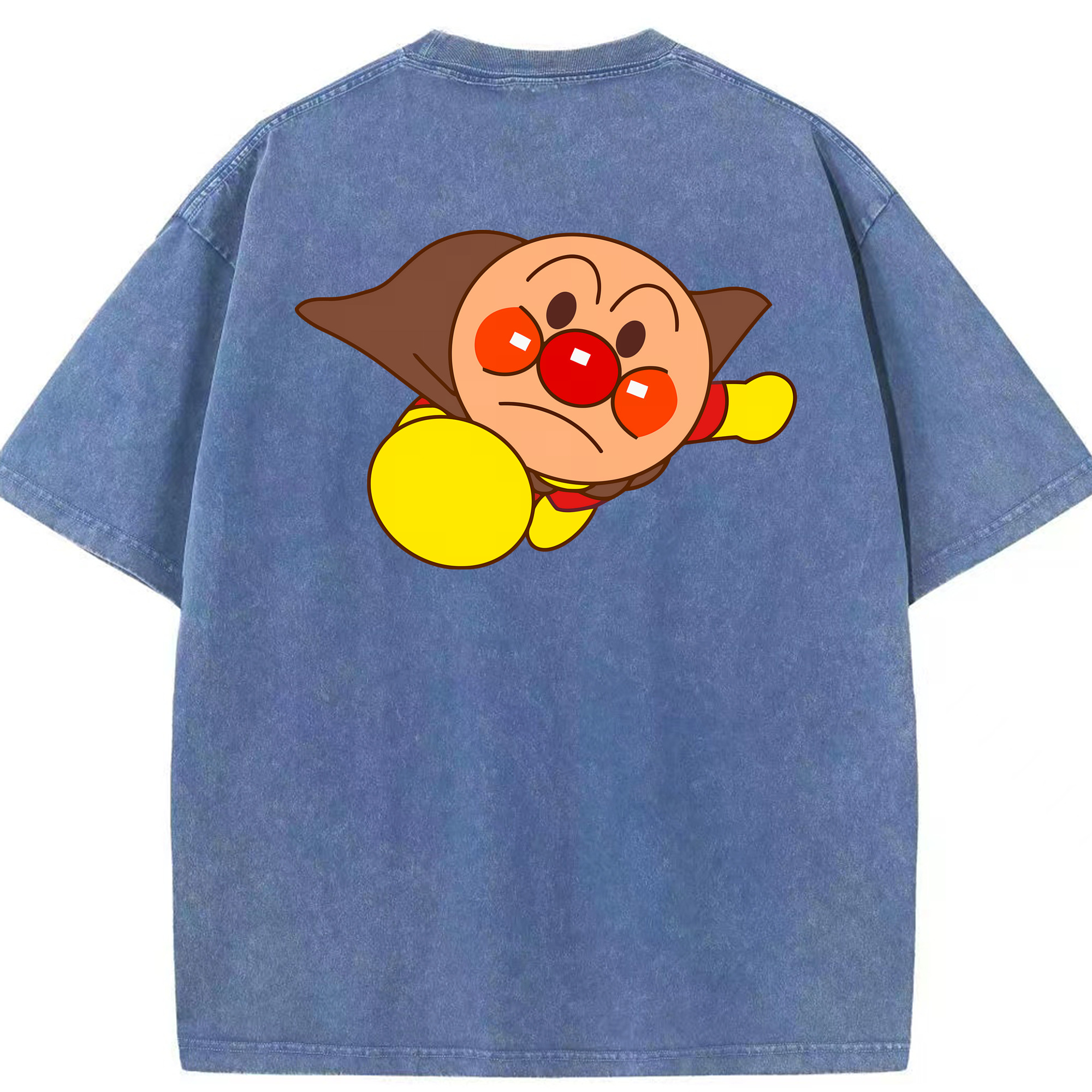 （画像用） アンパンマン Anpanman 綿100% ヴィンテージ風 半袖Tシャツ（背面プリント）