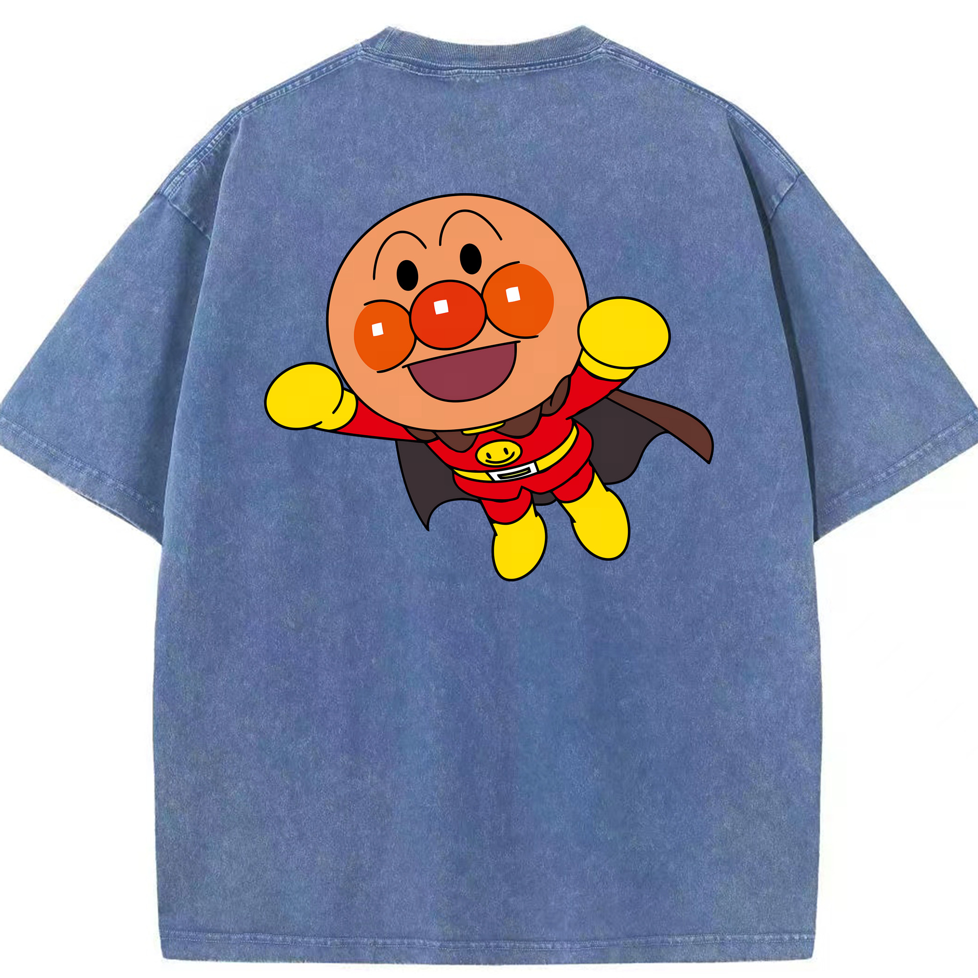 （画像用） アンパンマン Anpanman 綿100% ヴィンテージ風 半袖Tシャツ（背面プリント）