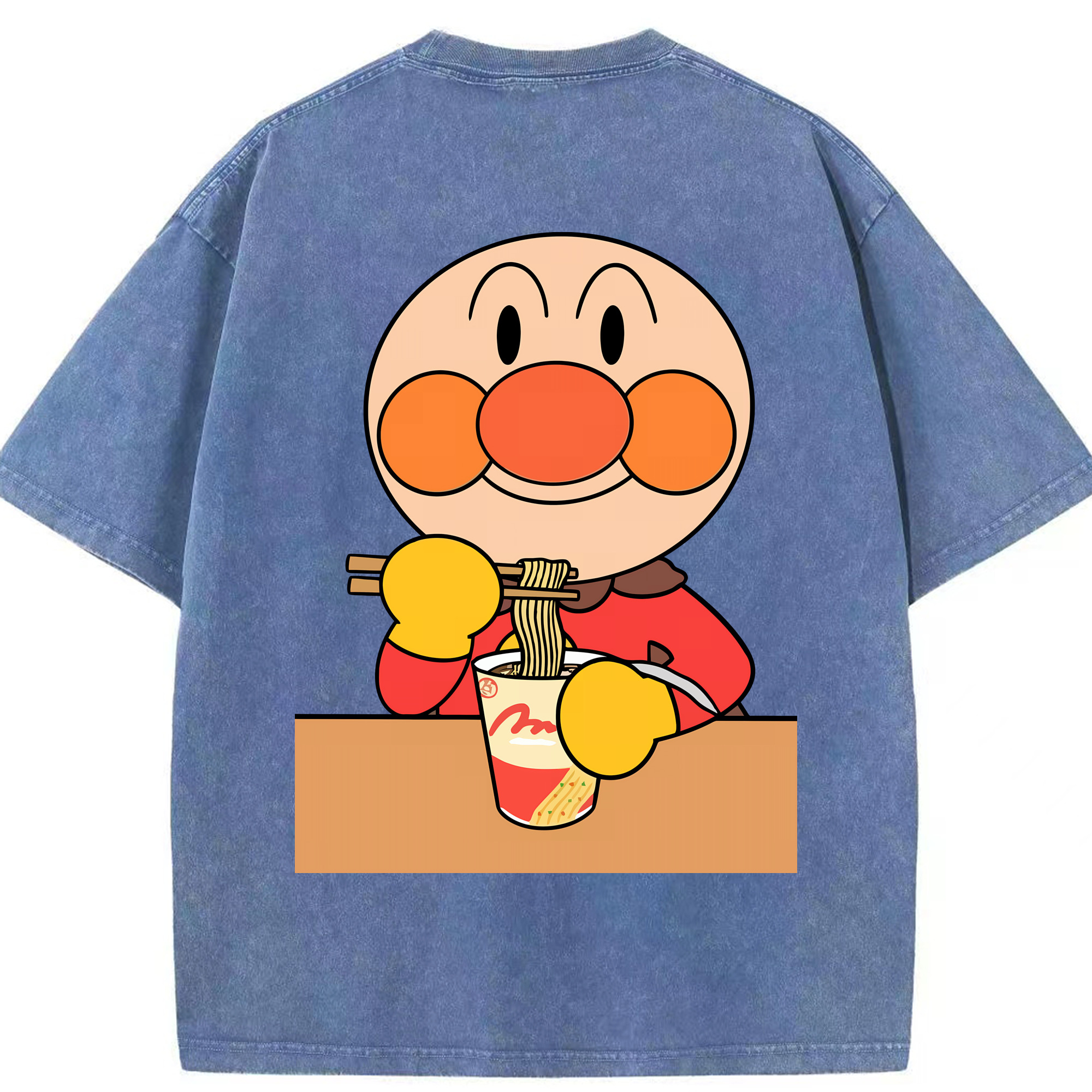 （画像用） アンパンマン Anpanman 綿100% ヴィンテージ風 半袖Tシャツ（背面プリント）