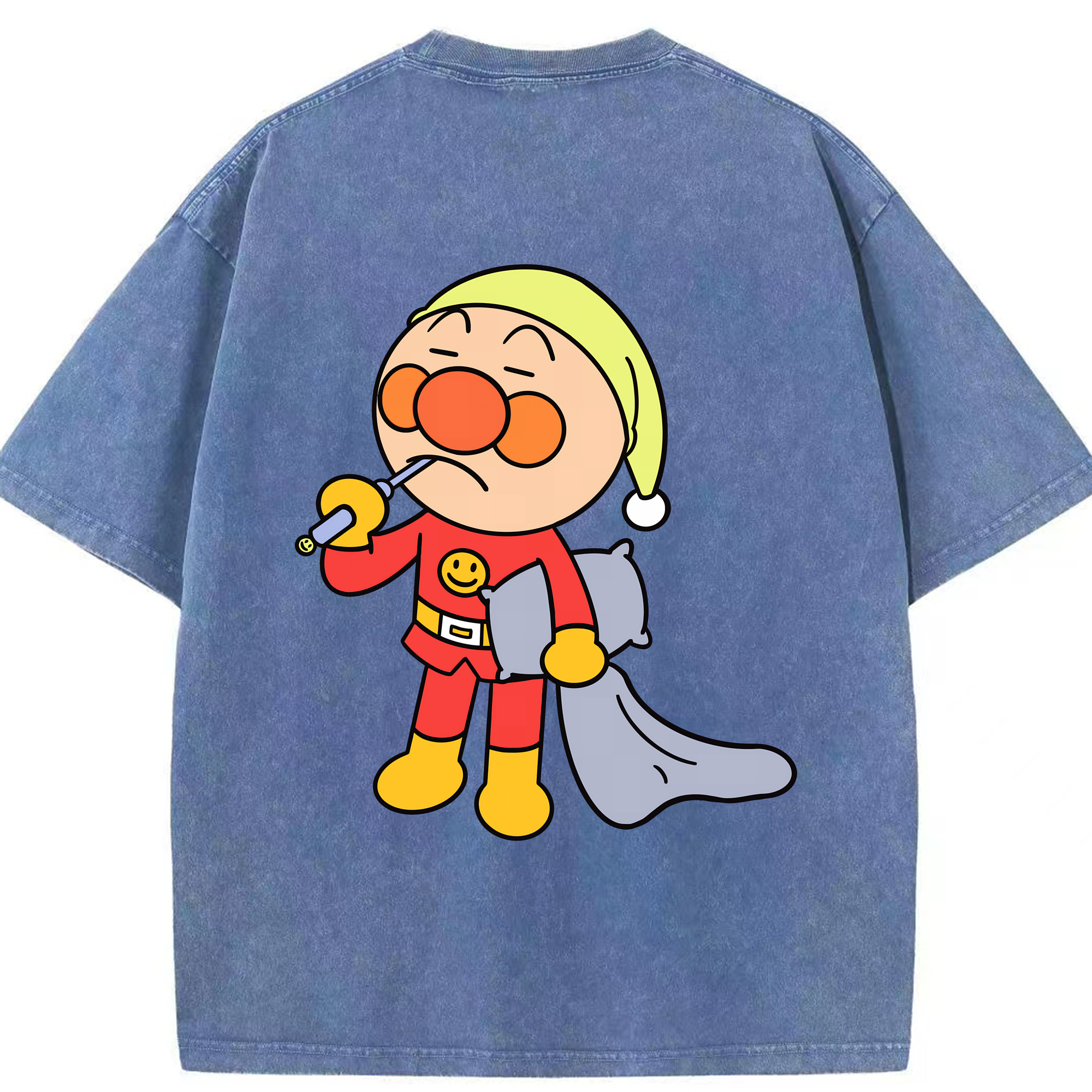 （画像用） アンパンマン Anpanman 綿100% ヴィンテージ風 半袖Tシャツ（背面プリント）