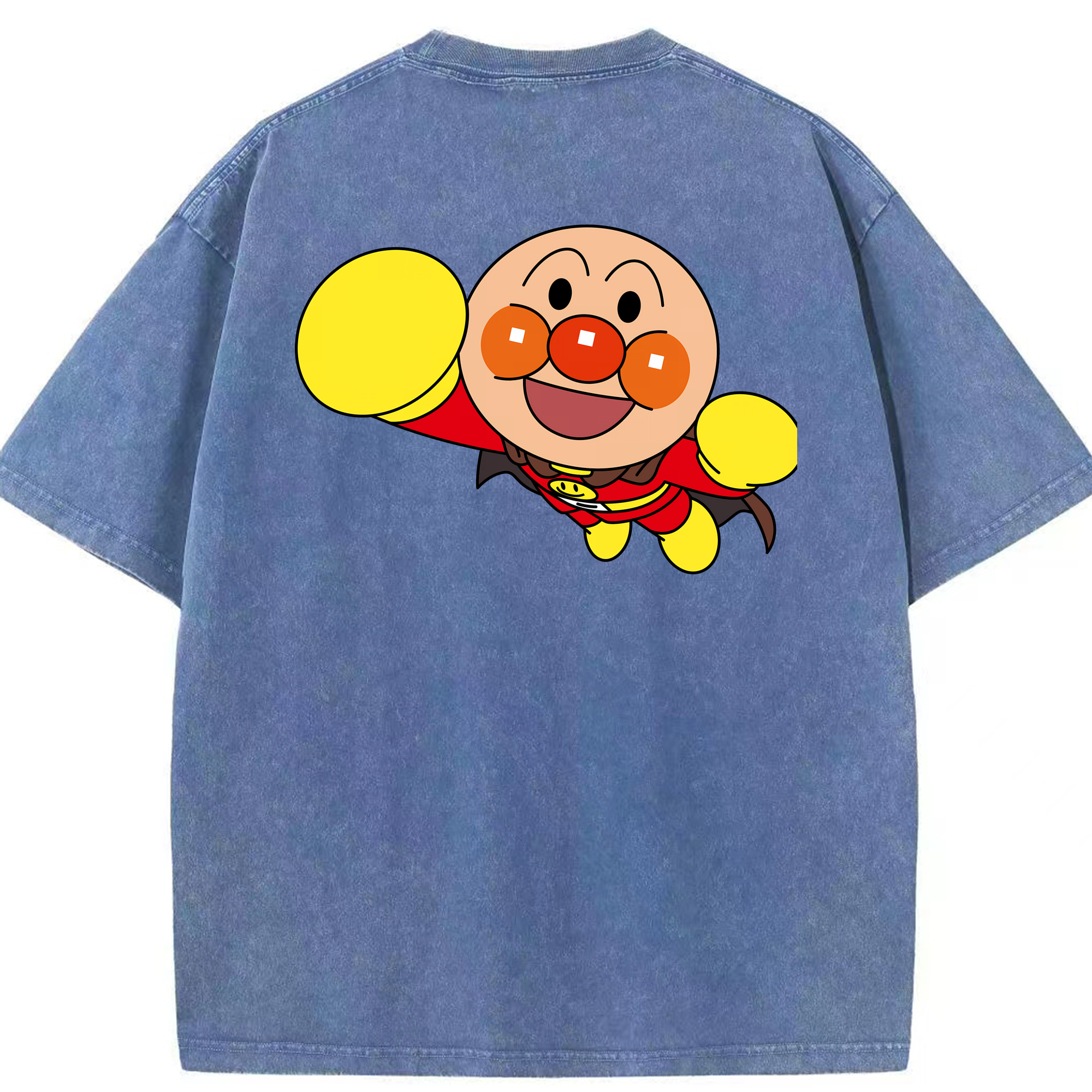（画像用） アンパンマン Anpanman 綿100% ヴィンテージ風 半袖Tシャツ（背面プリント）
