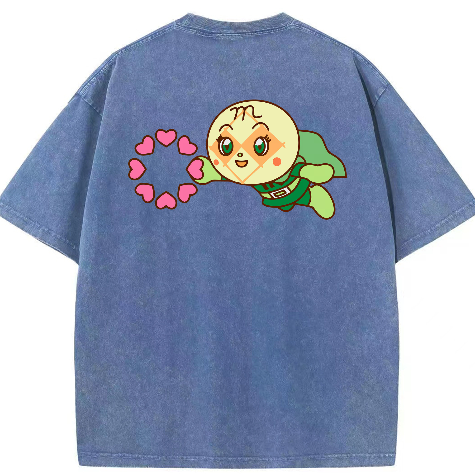 （画像用） アンパンマン Anpanman 綿100% ヴィンテージ風 半袖Tシャツ（背面プリント）