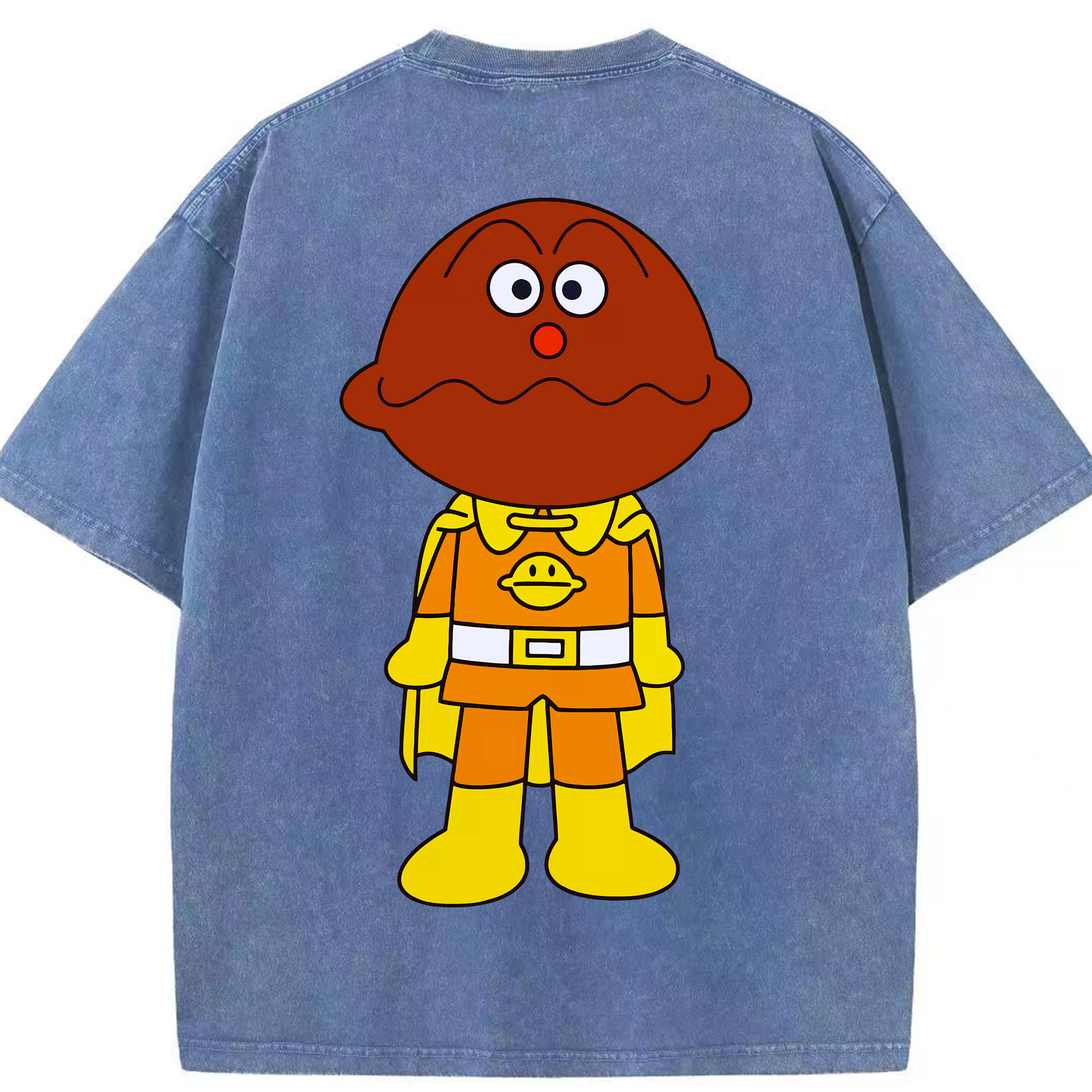 （画像用） アンパンマン Anpanman 綿100% ヴィンテージ風 半袖Tシャツ（背面プリント）