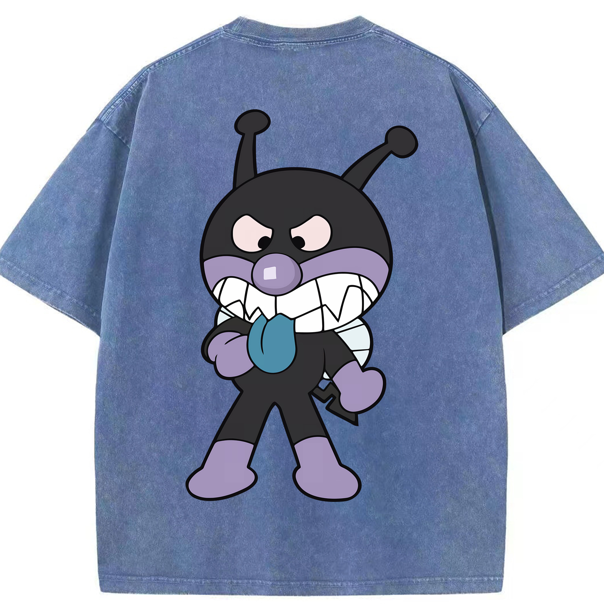 （画像用） アンパンマン Anpanman 綿100% ヴィンテージ風 半袖Tシャツ（背面プリント）