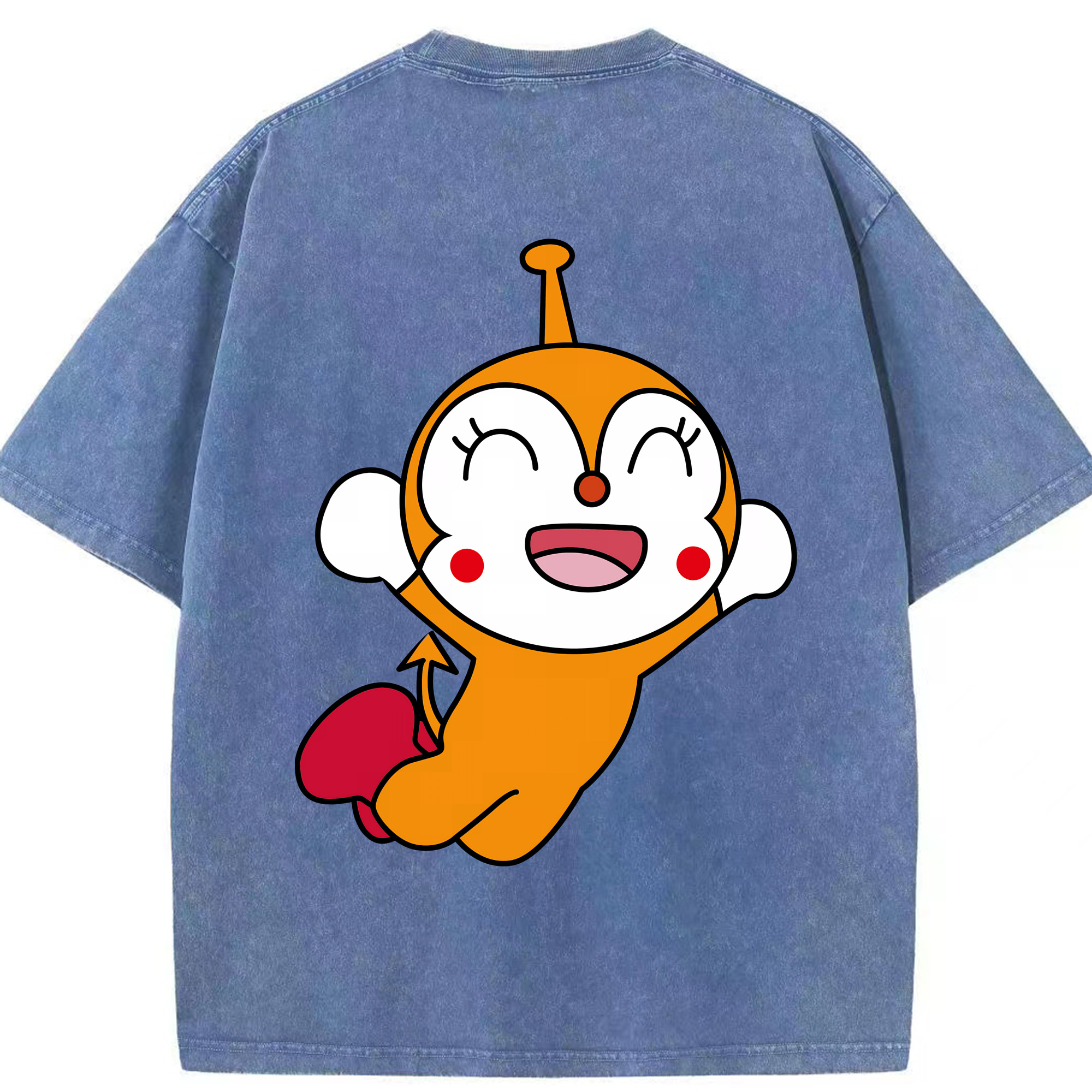 （画像用） アンパンマン Anpanman 綿100% ヴィンテージ風 半袖Tシャツ（背面プリント）