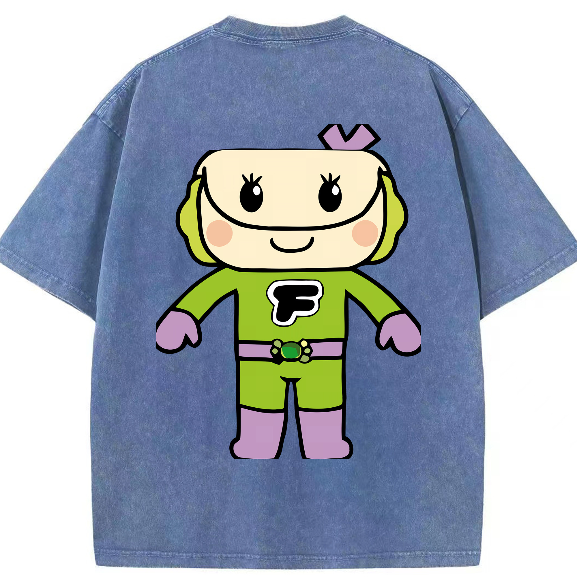 （画像用） アンパンマン Anpanman 綿100% ヴィンテージ風 半袖Tシャツ（背面プリント）