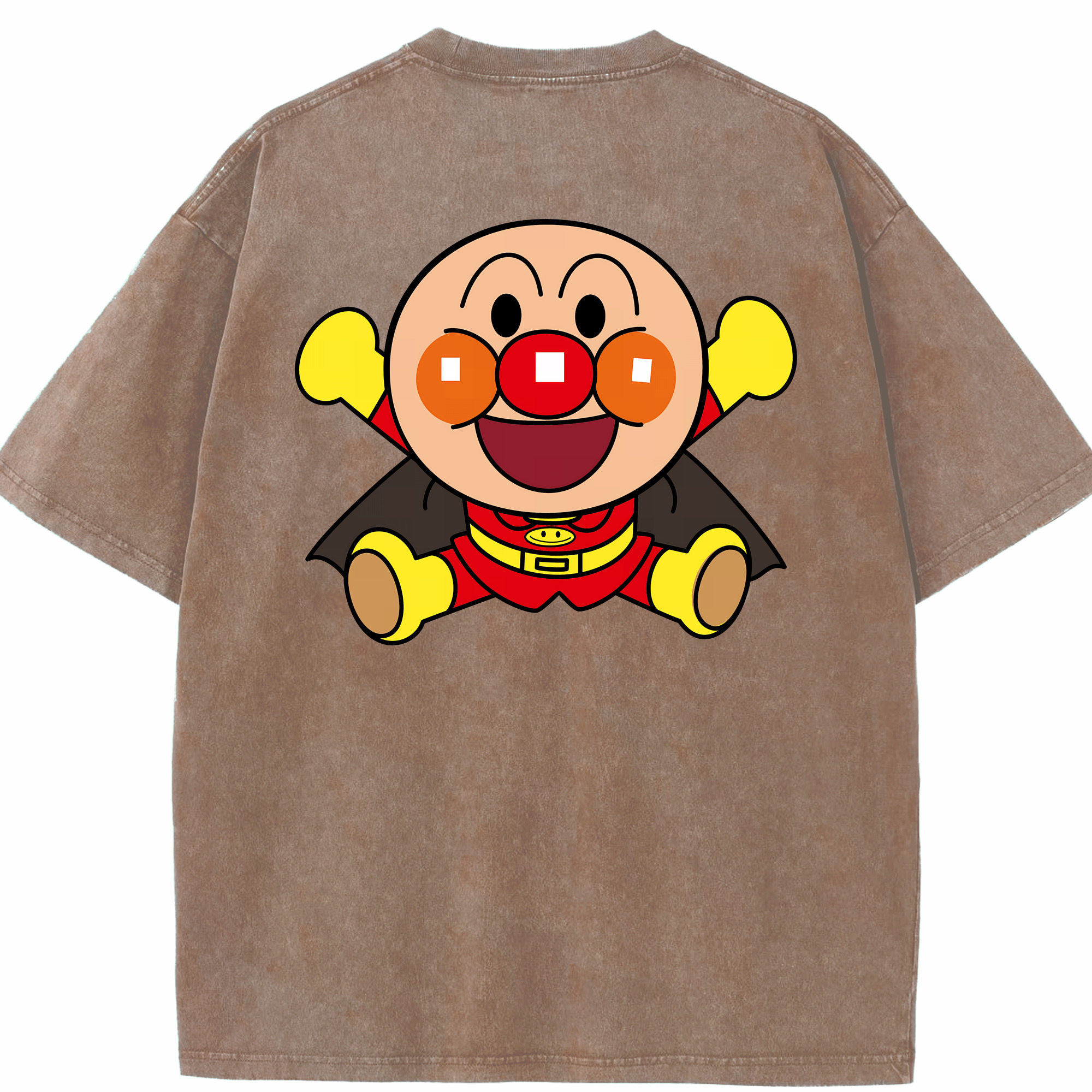 （画像用） アンパンマン Anpanman 綿100% ヴィンテージ風 半袖Tシャツ（背面プリント）