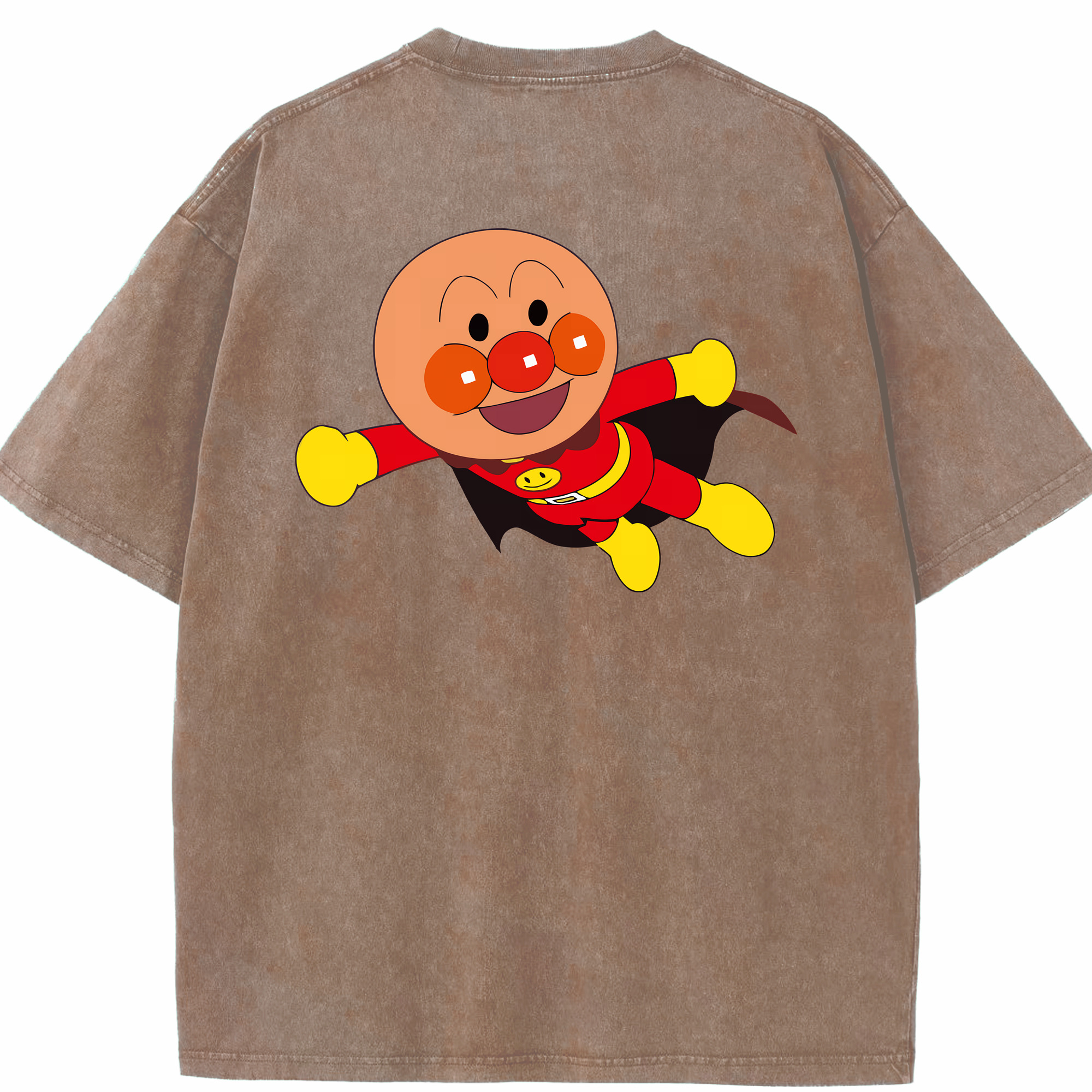 （画像用） アンパンマン Anpanman 綿100% ヴィンテージ風 半袖Tシャツ（背面プリント）