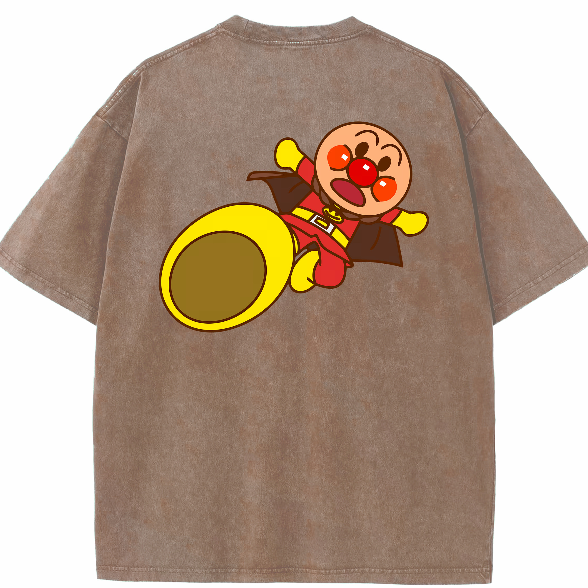 （画像用） アンパンマン Anpanman 綿100% ヴィンテージ風 半袖Tシャツ（背面プリント）