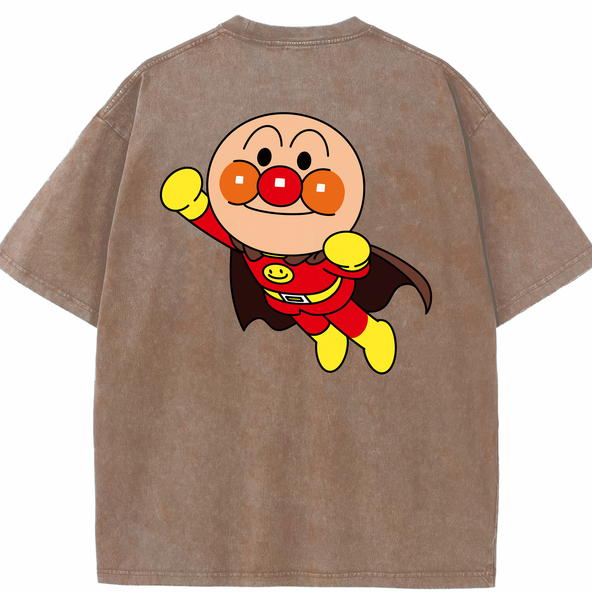 （画像用） アンパンマン Anpanman 綿100% ヴィンテージ風 半袖Tシャツ（背面プリント）