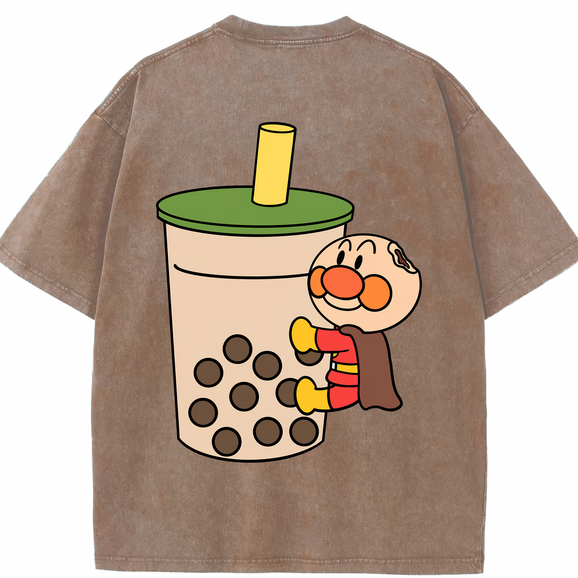 （画像用） アンパンマン Anpanman 綿100% ヴィンテージ風 半袖Tシャツ（背面プリント）