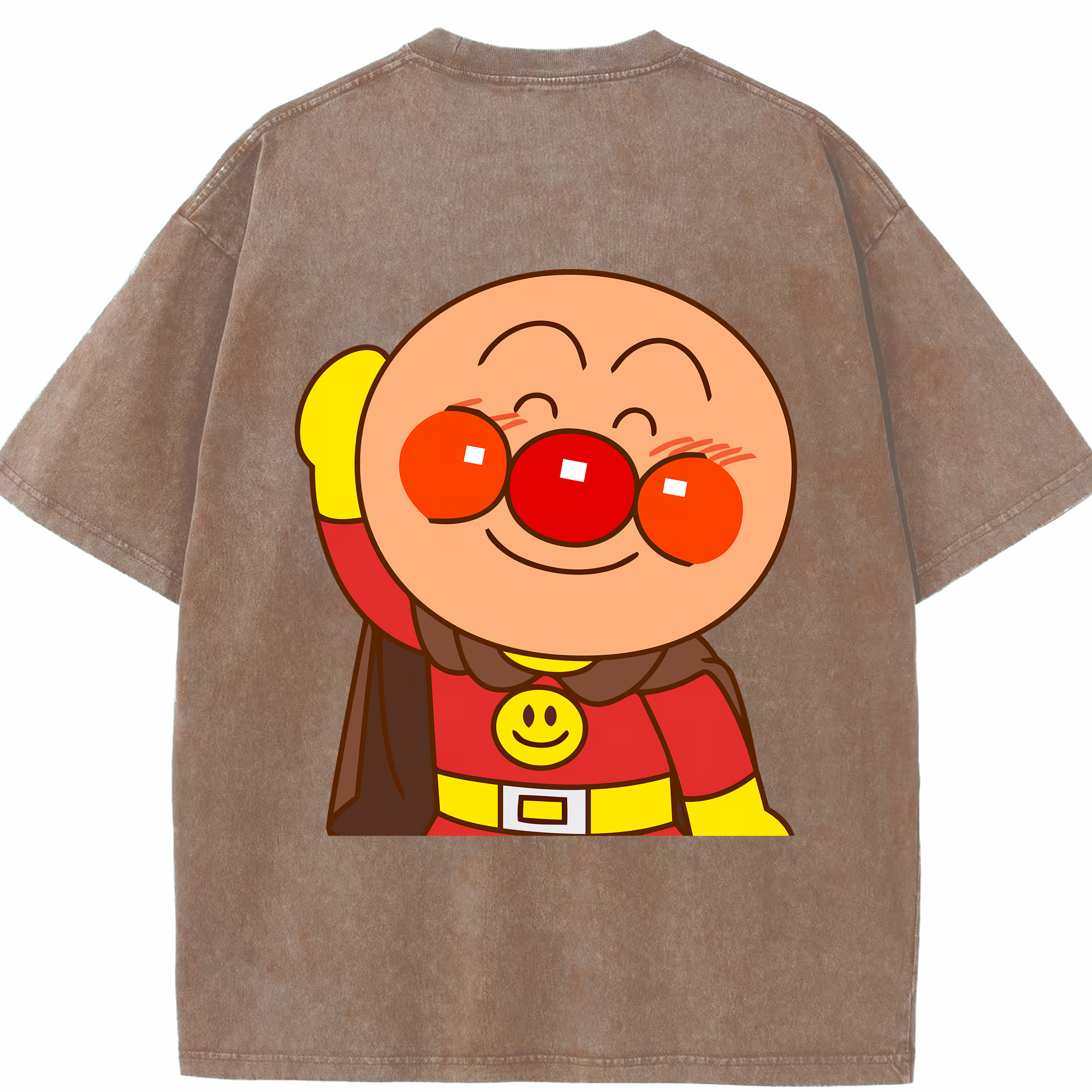 （画像用） アンパンマン Anpanman 綿100% ヴィンテージ風 半袖Tシャツ（背面プリント）