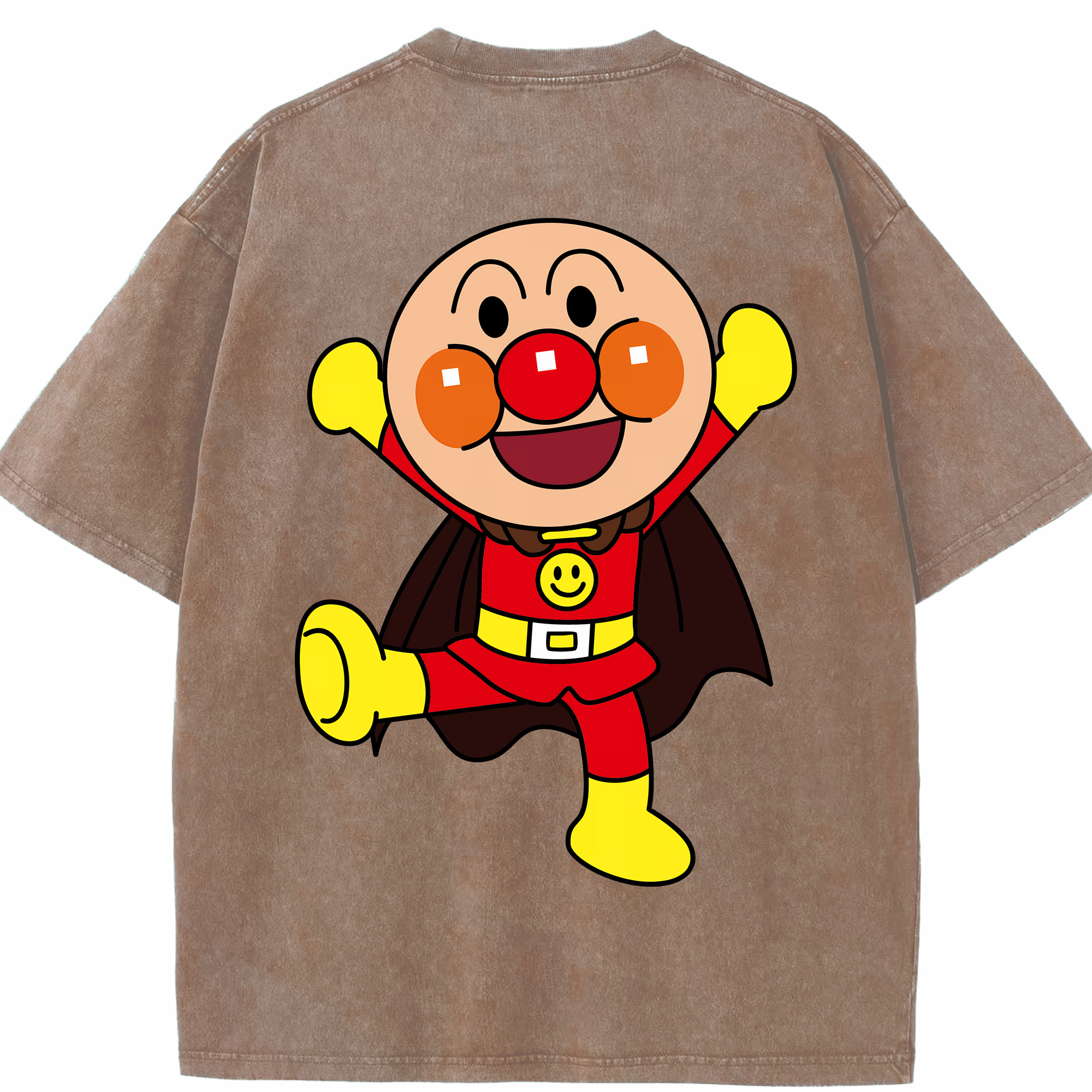 （画像用） アンパンマン Anpanman 綿100% ヴィンテージ風 半袖Tシャツ（背面プリント）