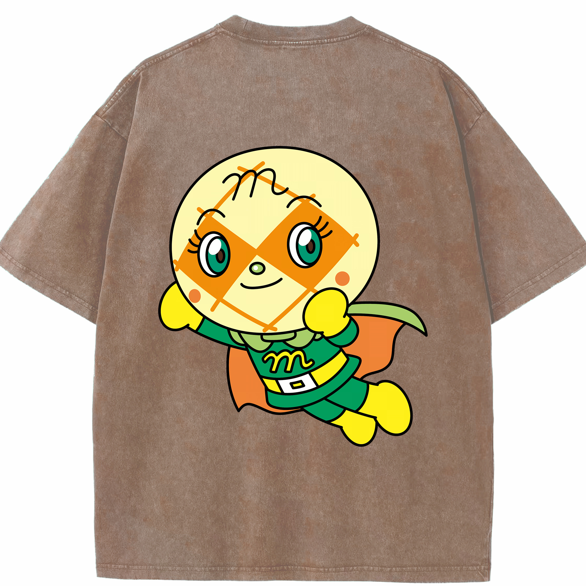 （画像用） アンパンマン Anpanman 綿100% ヴィンテージ風 半袖Tシャツ（背面プリント）